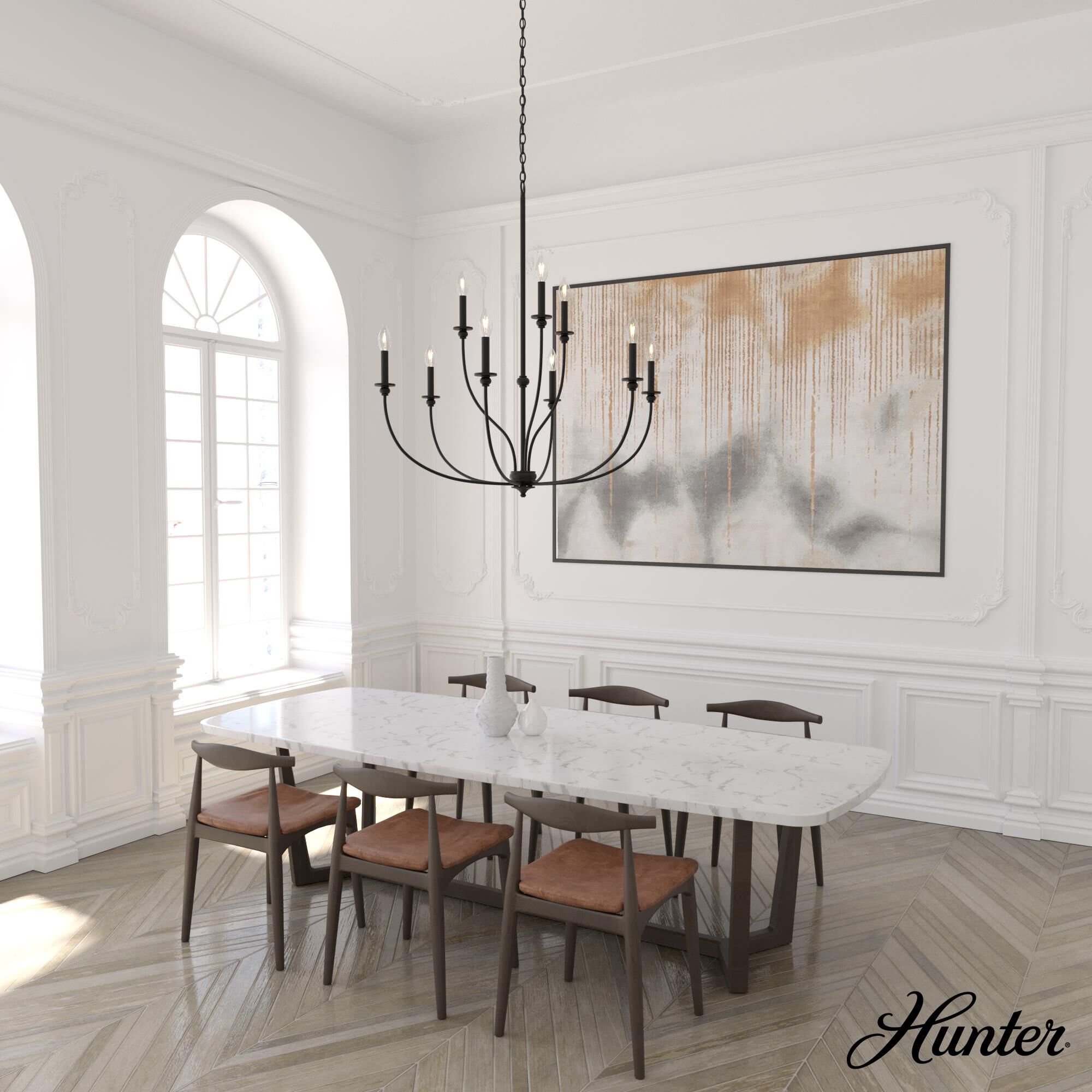 Southcrest 36 Inch 9 Light Chandelier by Hunter Fan