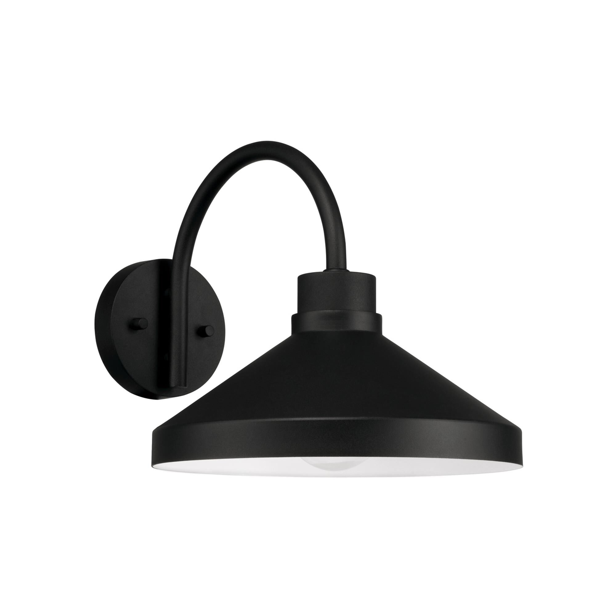 Shown in Black finish and Metal with White Interior shade