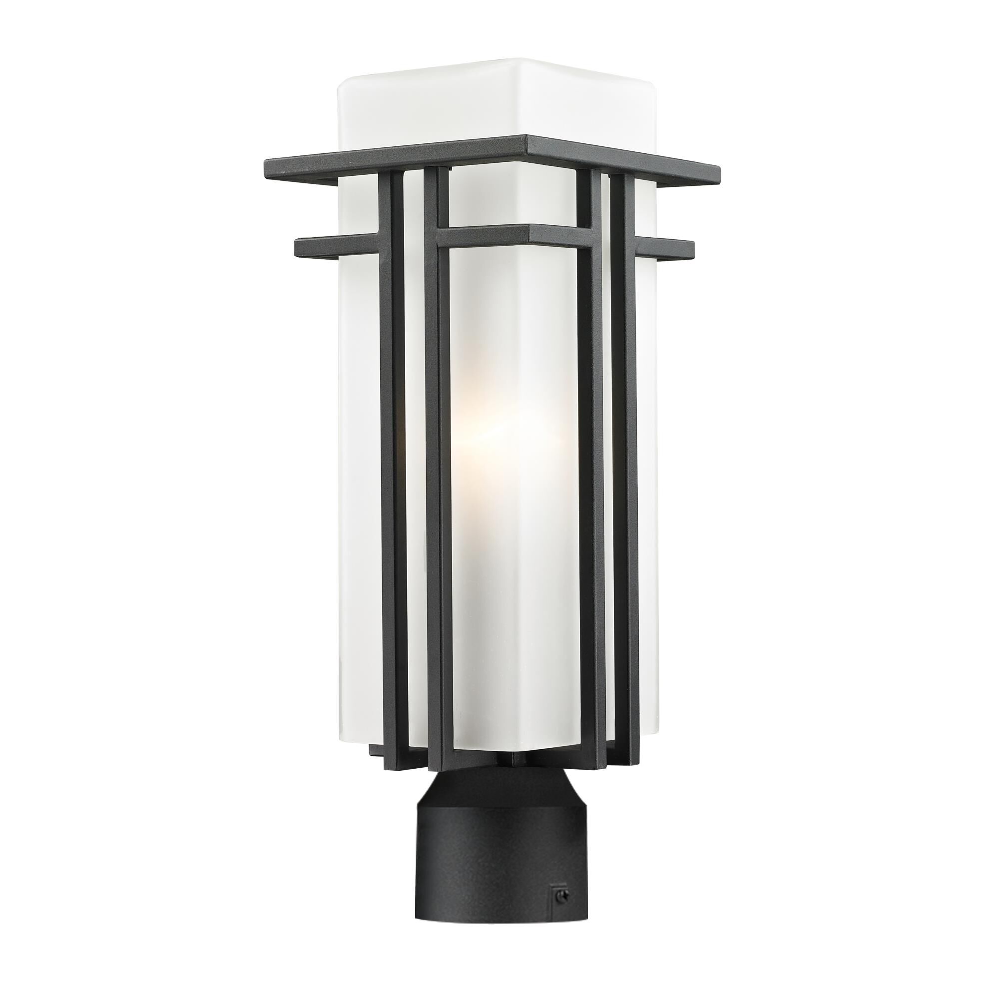 Shown in Black finish and Glass shade