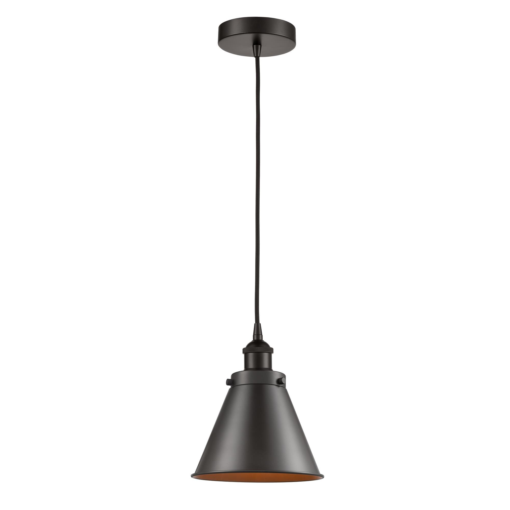 Shown in Oil Rubbed Bronze finish and Oil Rubbed Bronze Appalachian shade