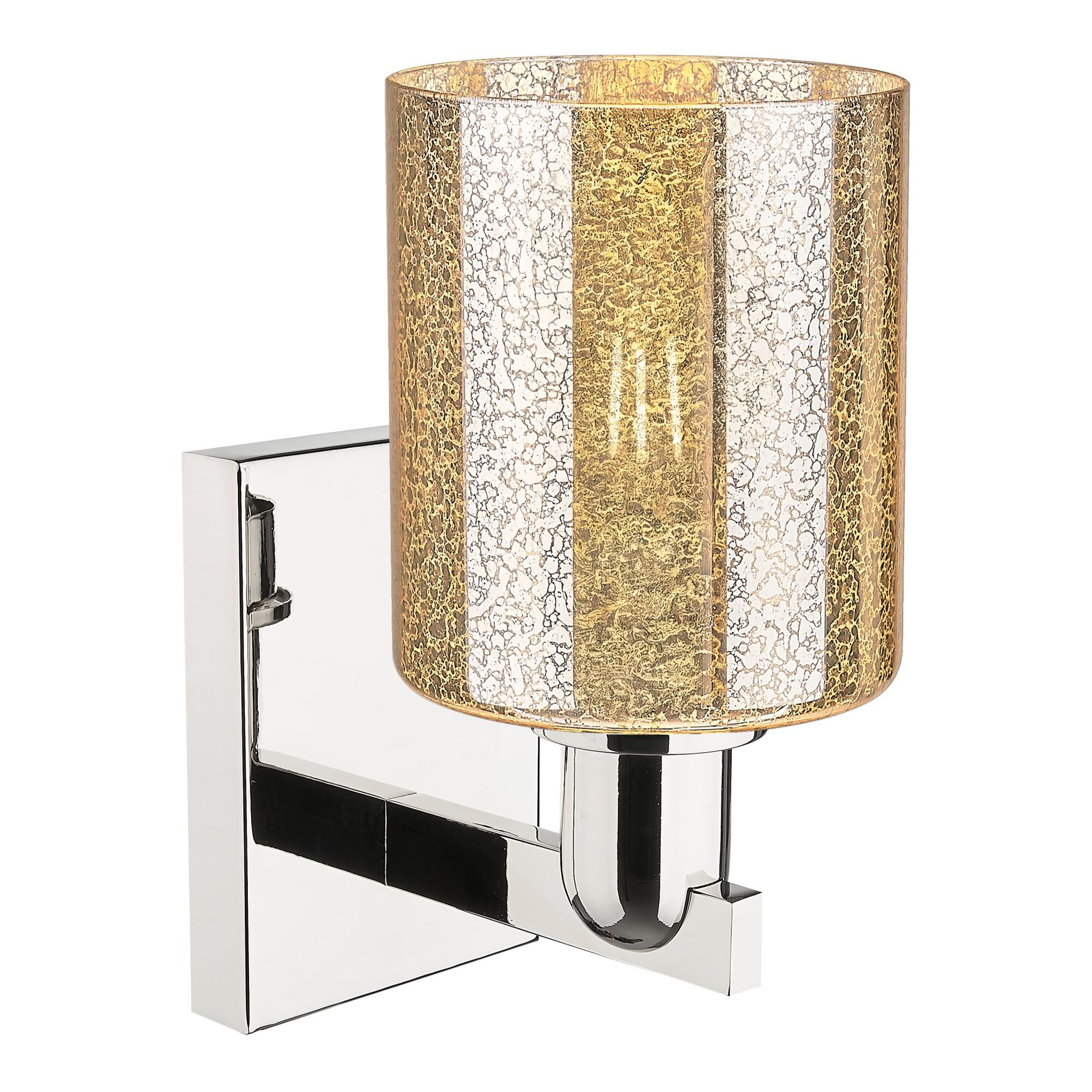 Shown in Polished Nickel finish and Mercury glass