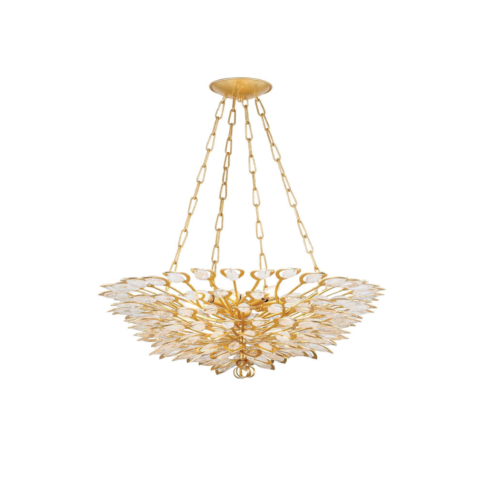 Shown in Gold Leaf finish and Clear glass