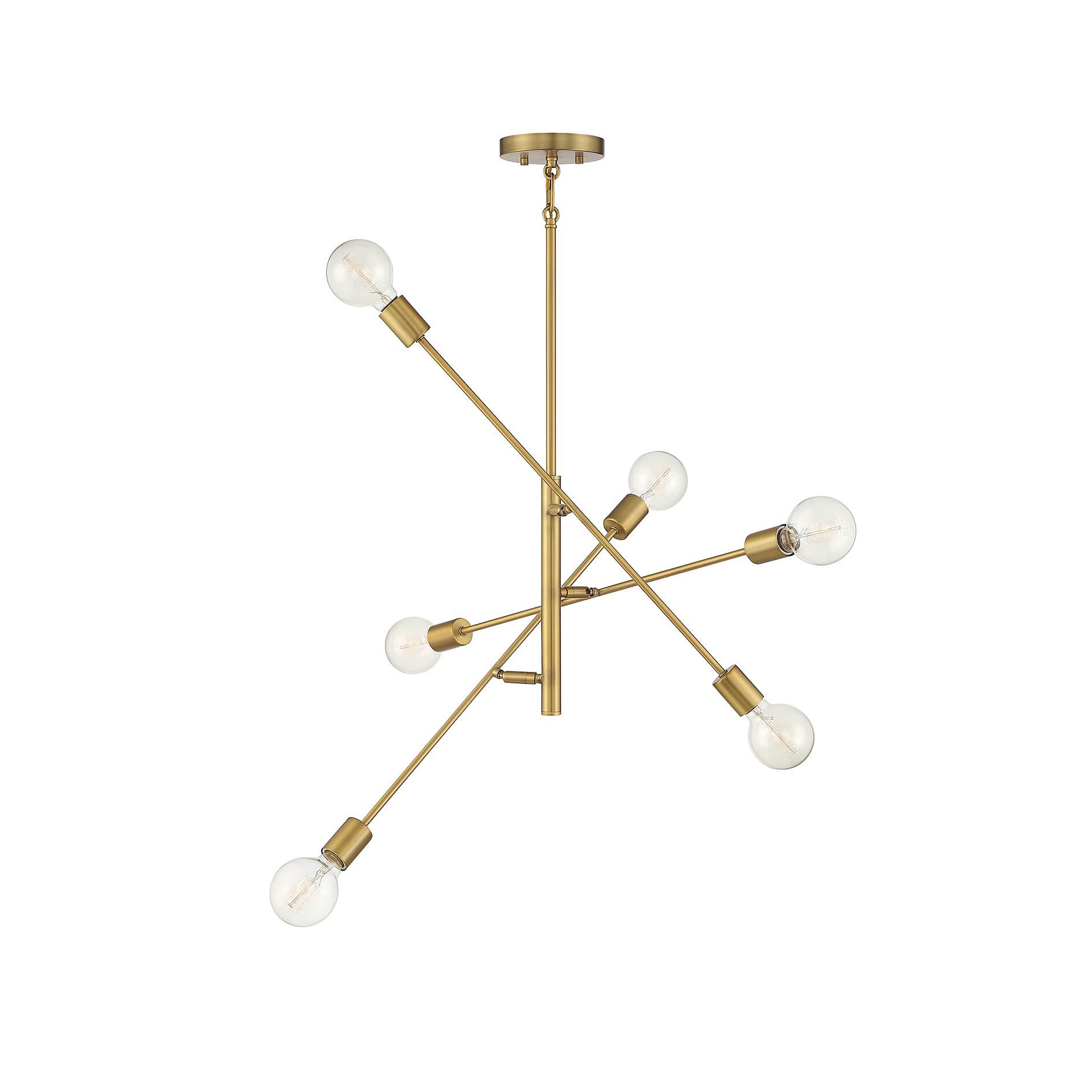 26 Inch 6 Light LED Chandelier by Meridian Lighting