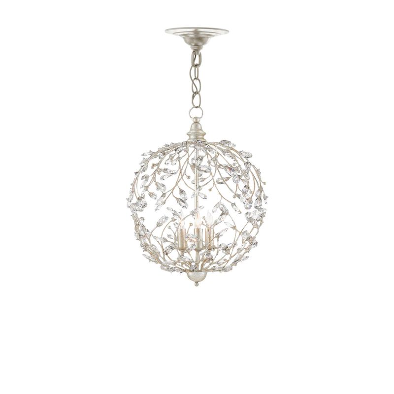 Crystal Bud Sphere 13 Inch Large Pendant by Currey and Company