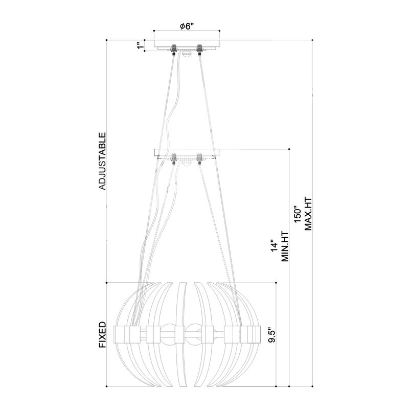 Coquette Petite Chandelier by Currey & Company