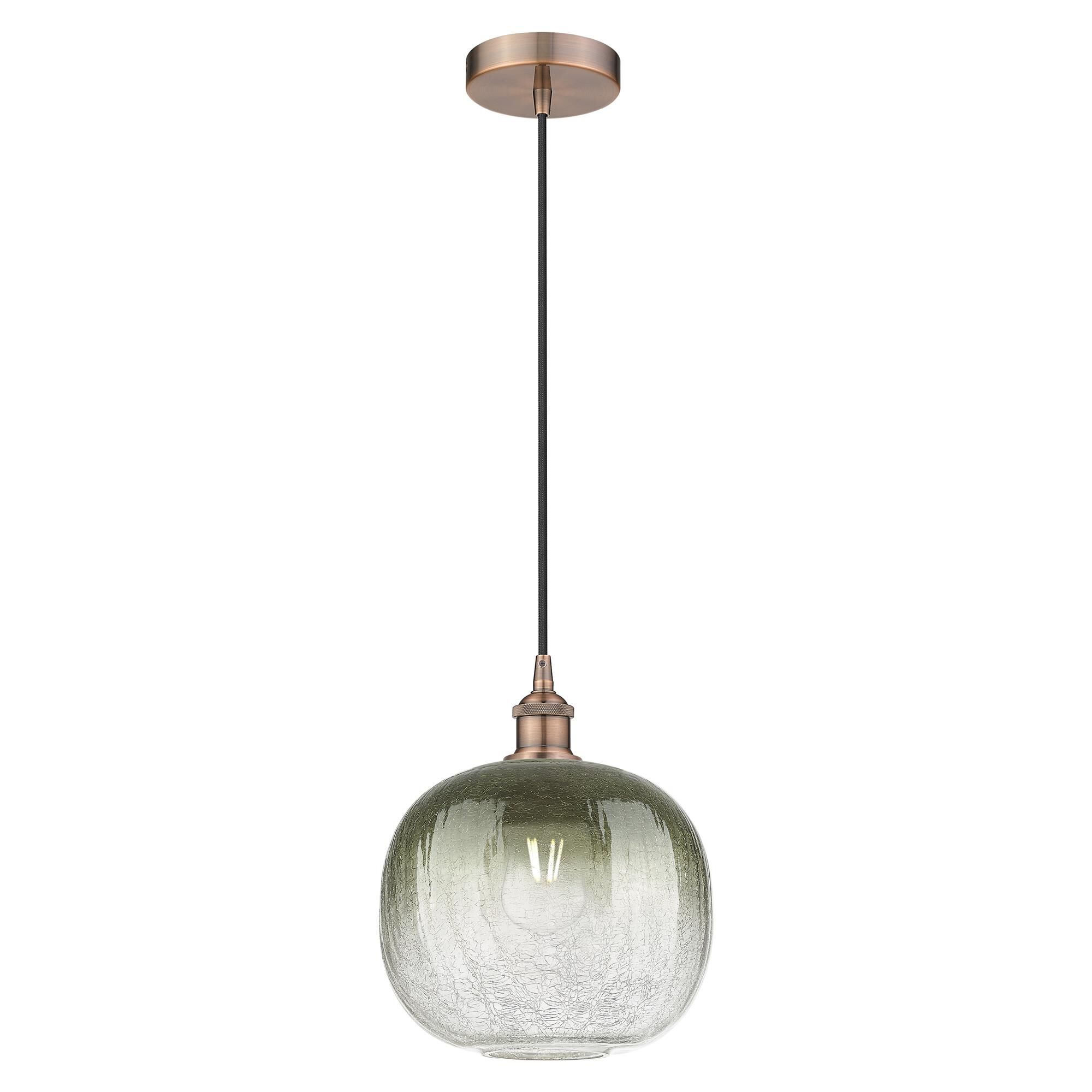 Shown in Antique Copper finish and Slate glass