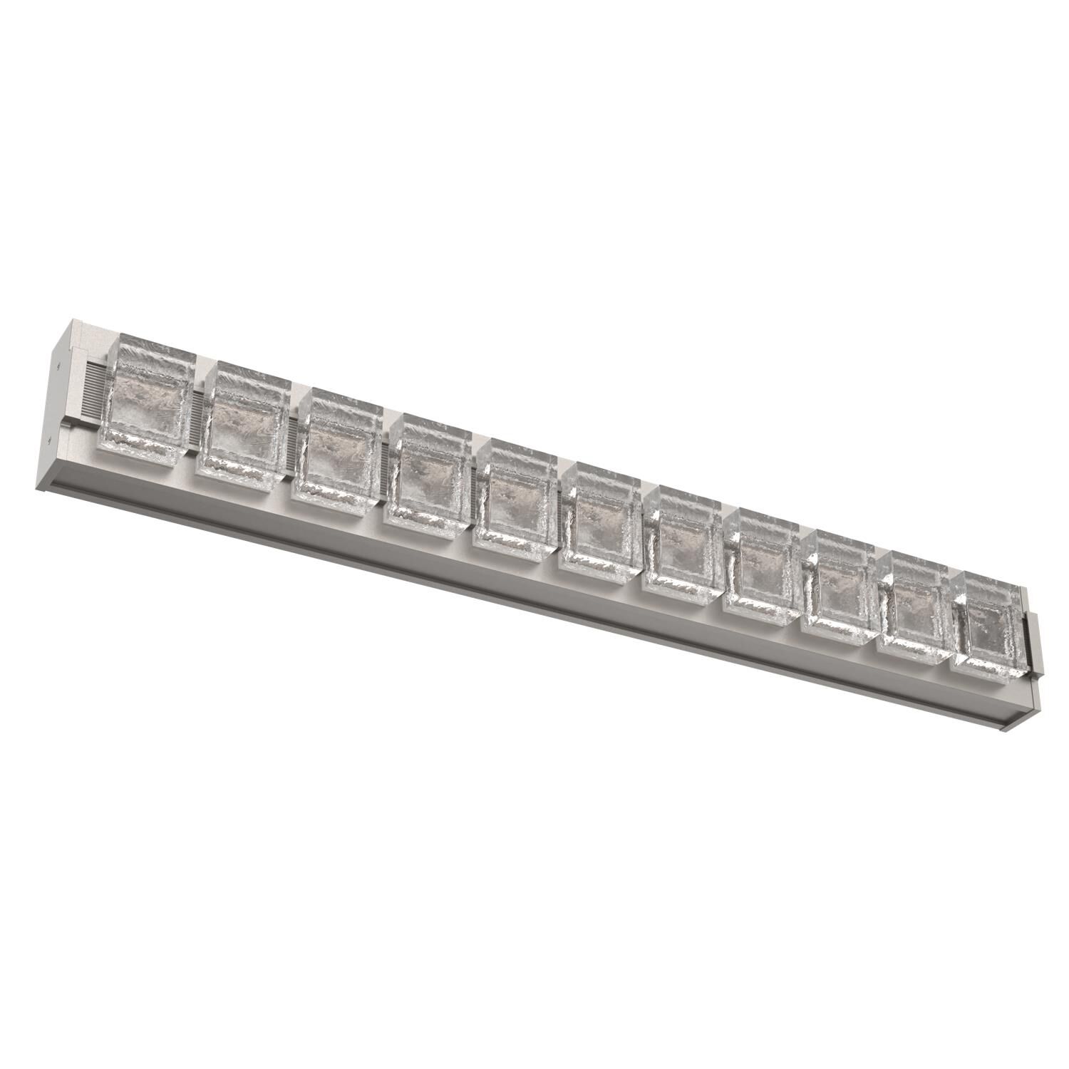 Shown in Beige Silver finish and Smooth Seeded glass and None accent