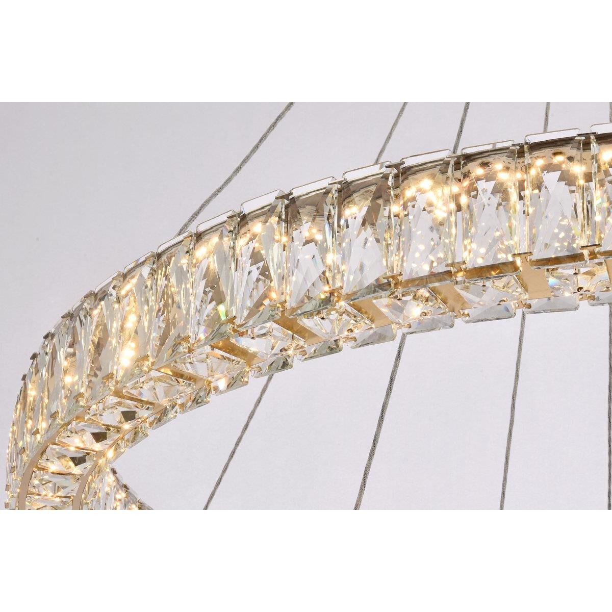 Shown in Gold finish and Clear Royal Cut crystal