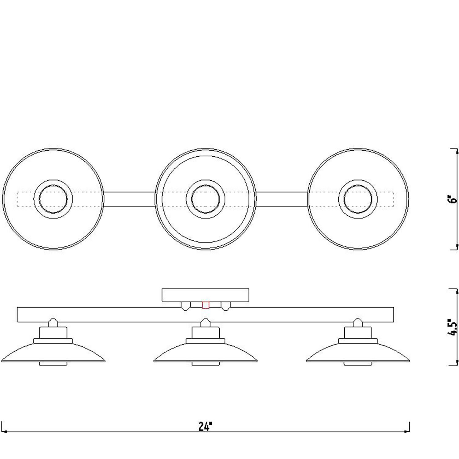Shown in Brushed Gold finish and Clear glass