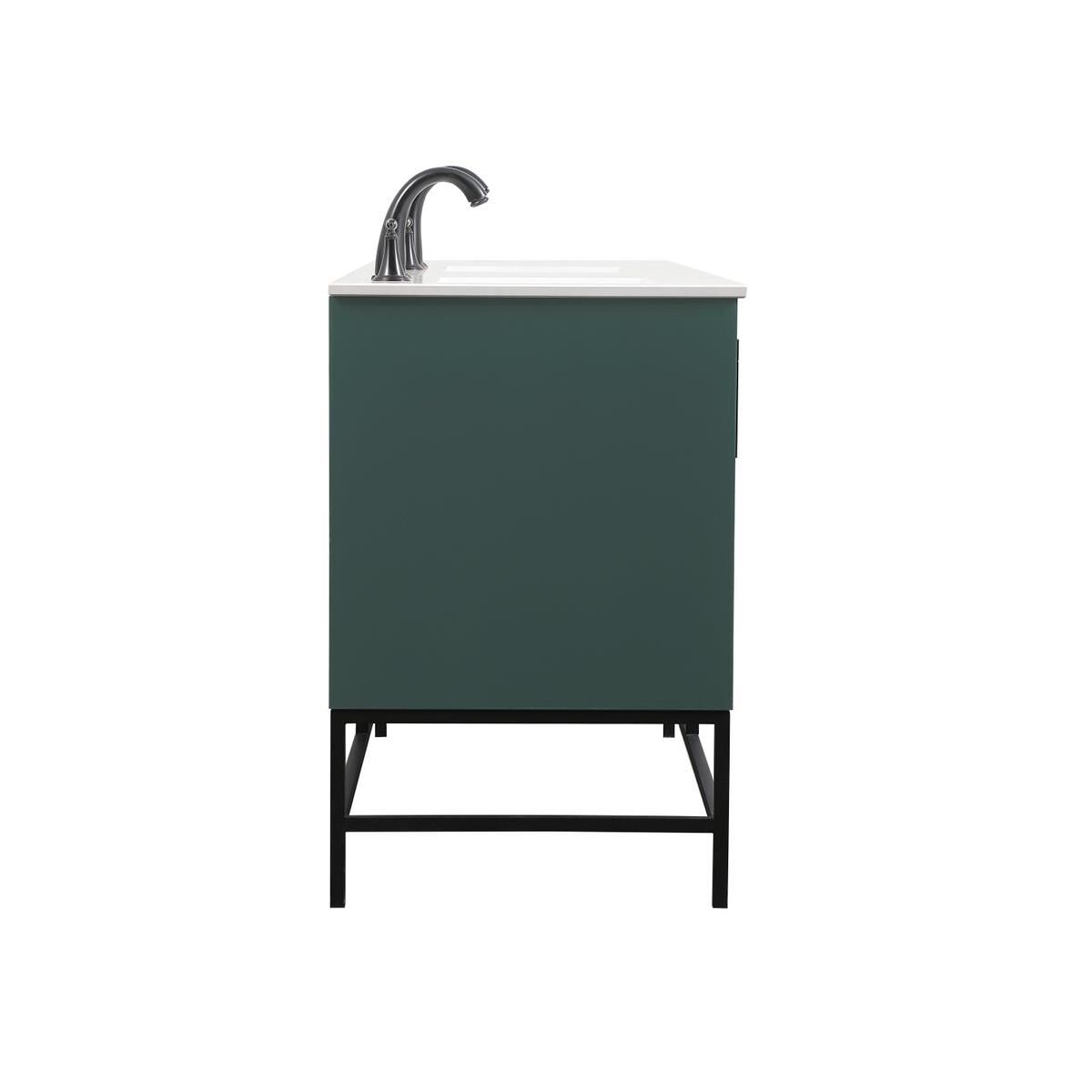 Shown in Green finish and Without Backsplash accent