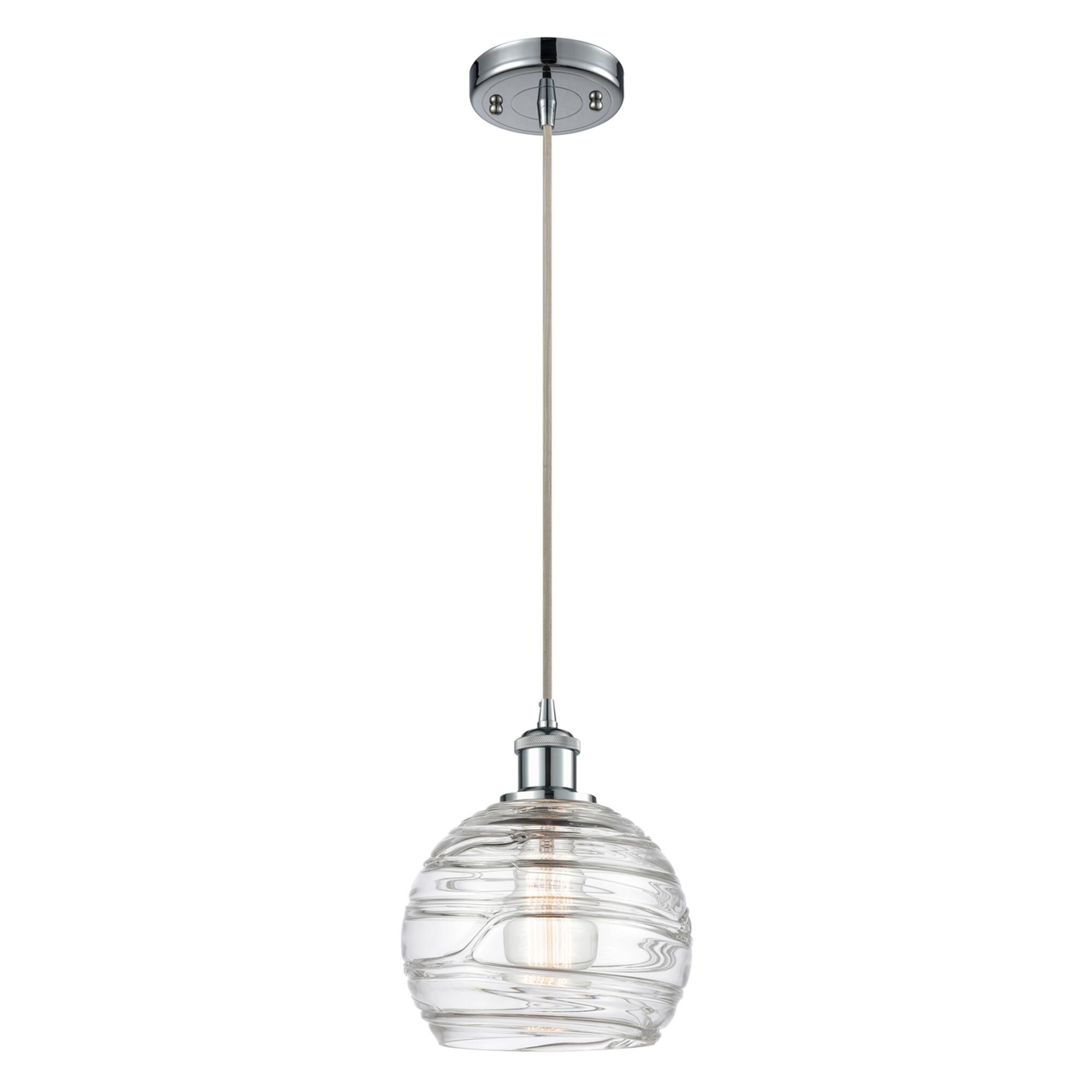 Shown in Polished Chrome finish and Sphere glass and Glass shade