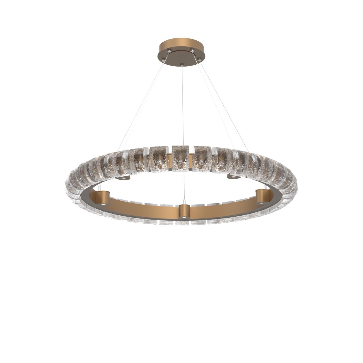 Shown in Novel Brass finish and Clear glass