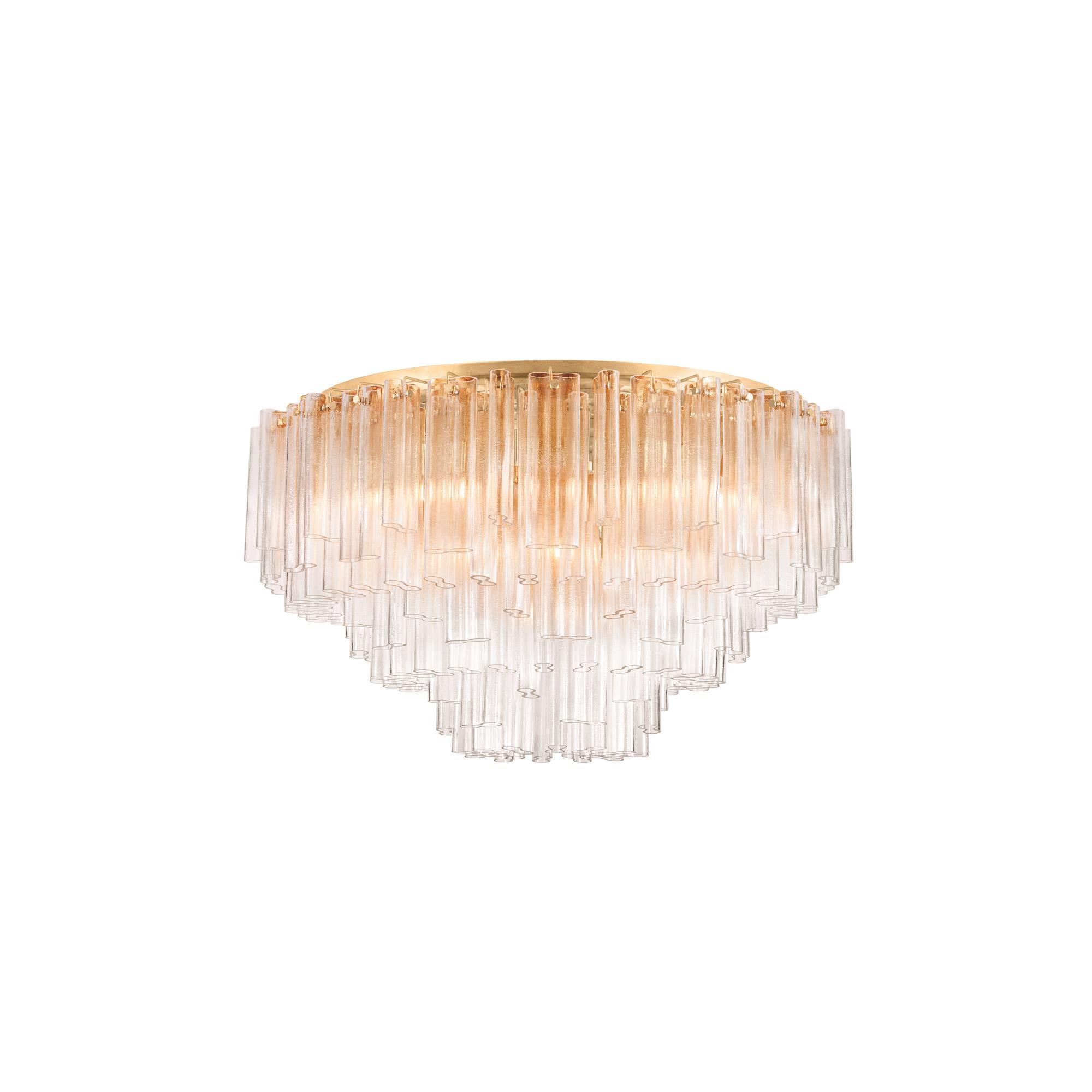 Shown in Vintage Gold Leaf finish and Piastra shade