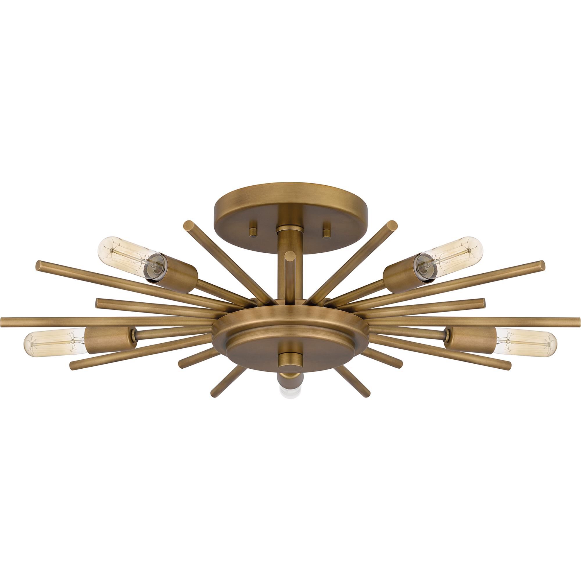 Mesquite 22 Inch 5 Light Semi Flush Mount by Quoizel