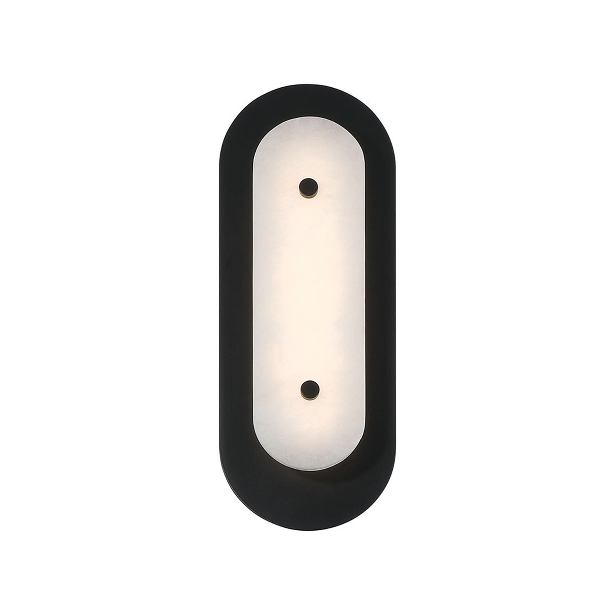 Shown in Black finish and Alabaster glass