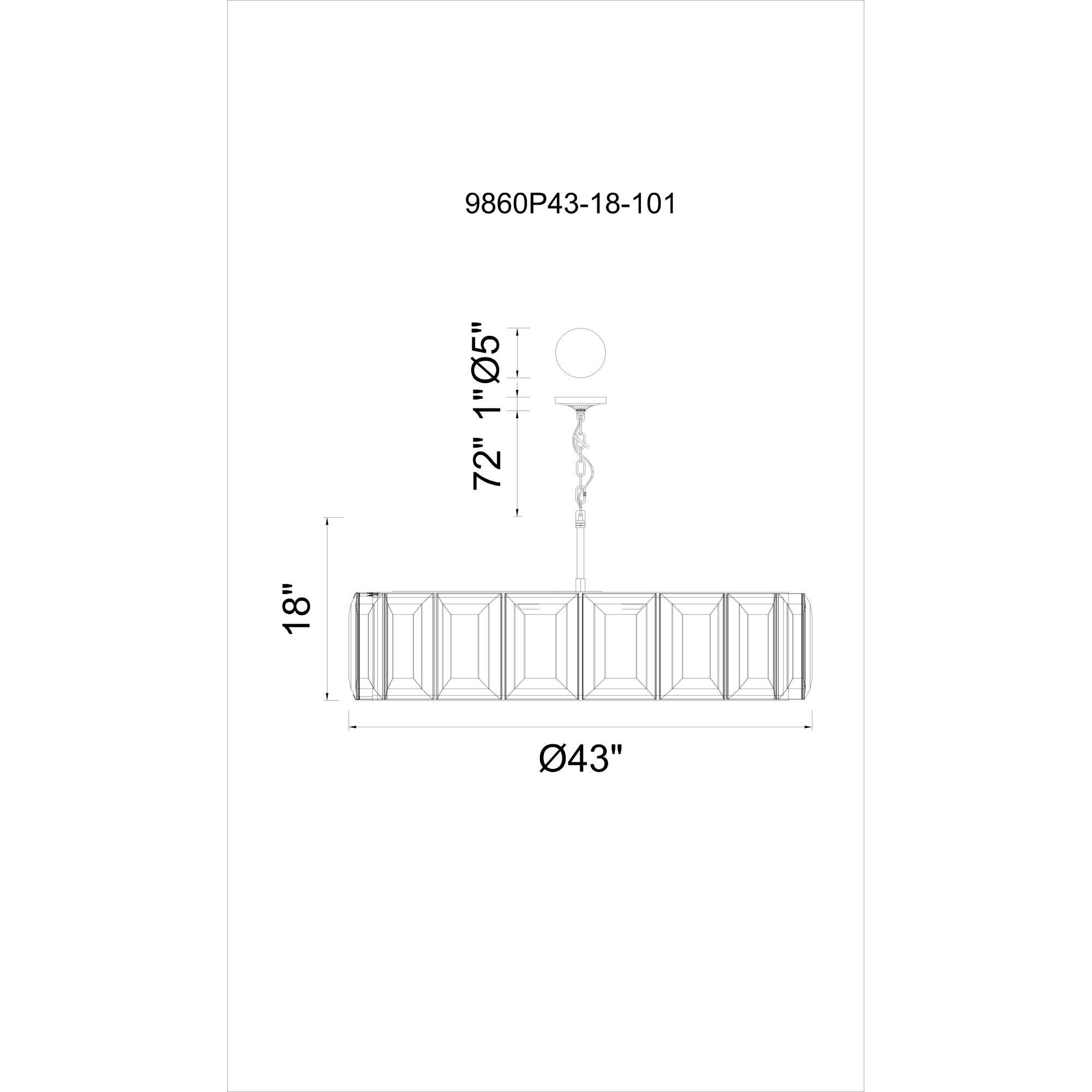 Shown in Black finish and K9 Clear crystal