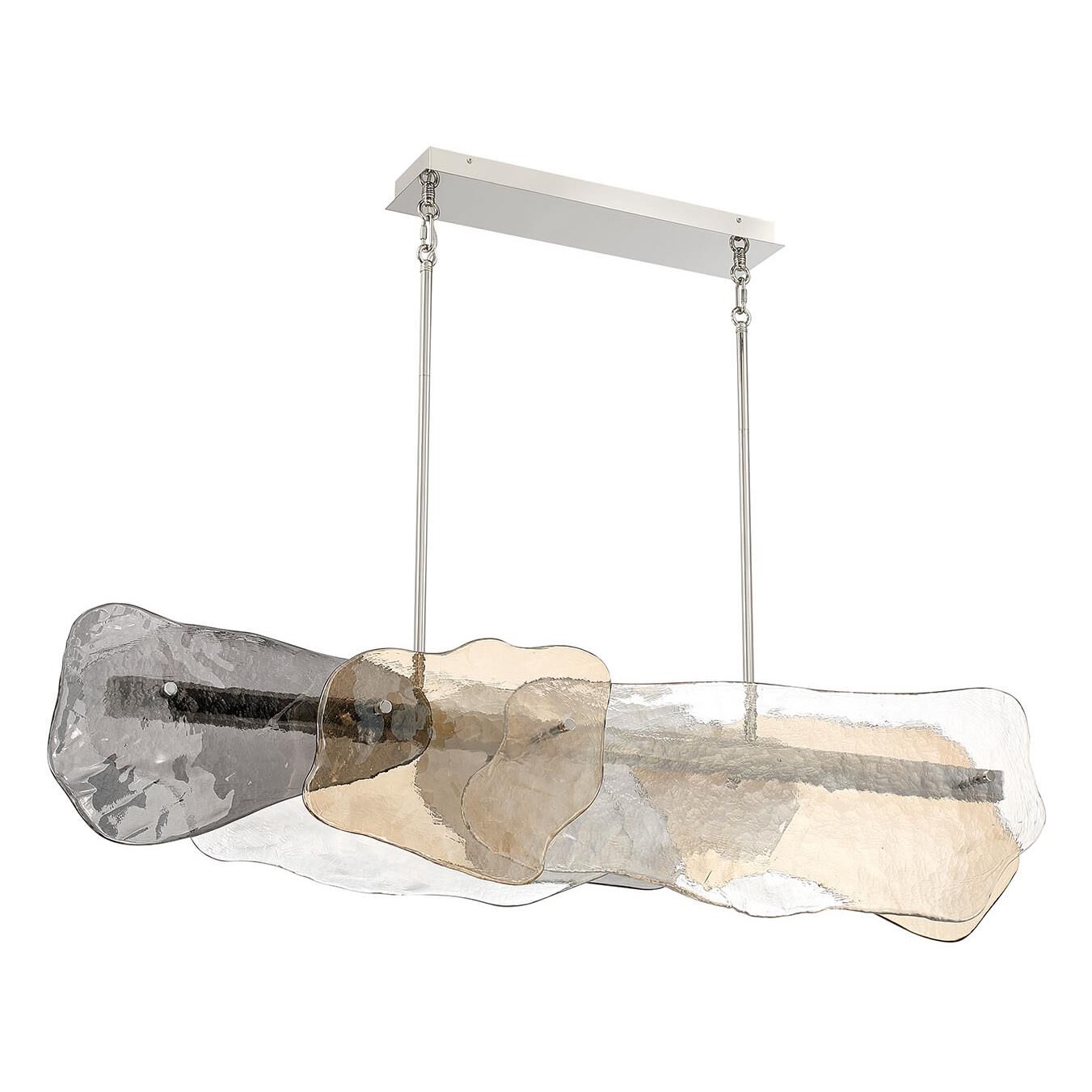 Shown in Polished Nickel finish and Mixed glass