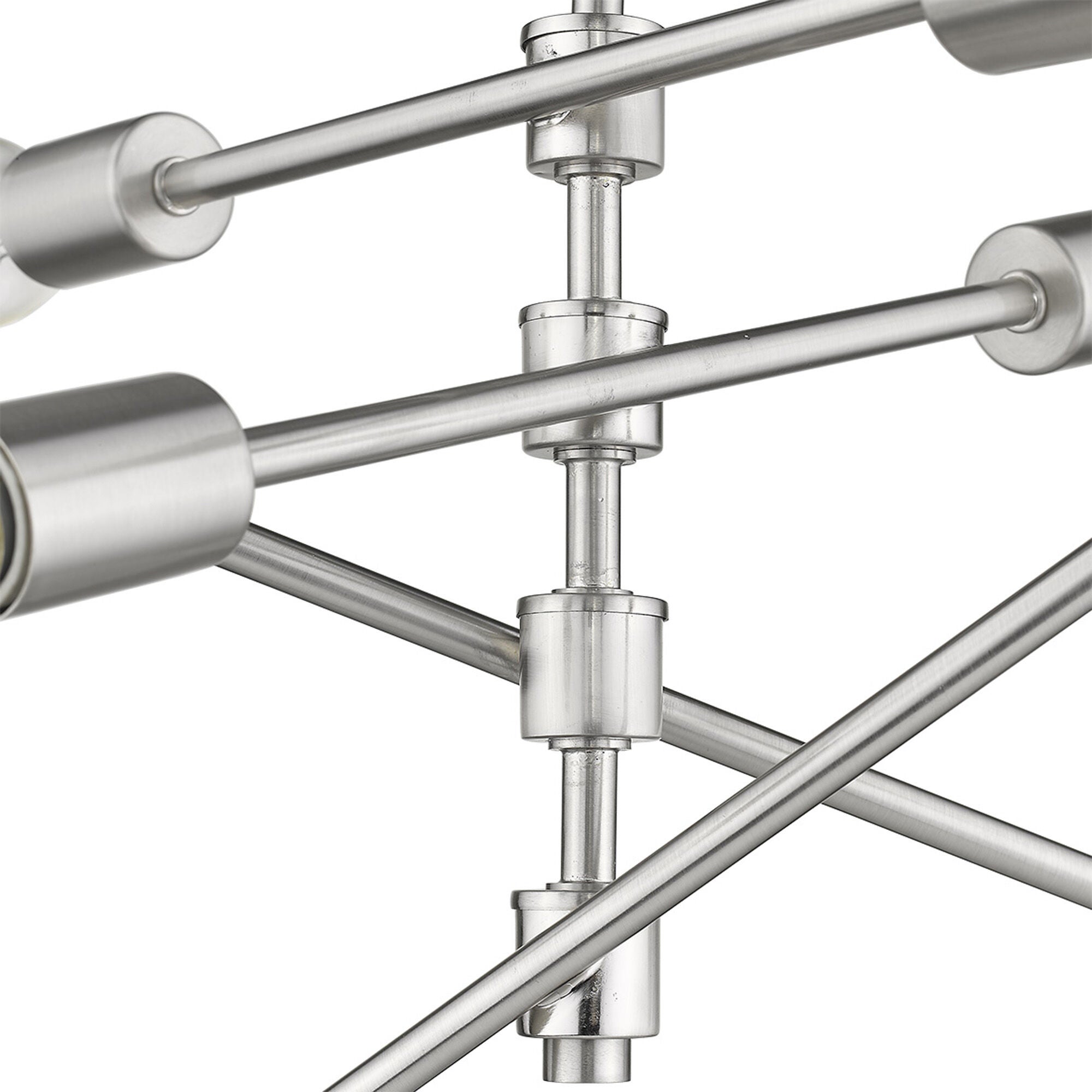 Shown in Satin Nickel finish and -- glass and -- shade