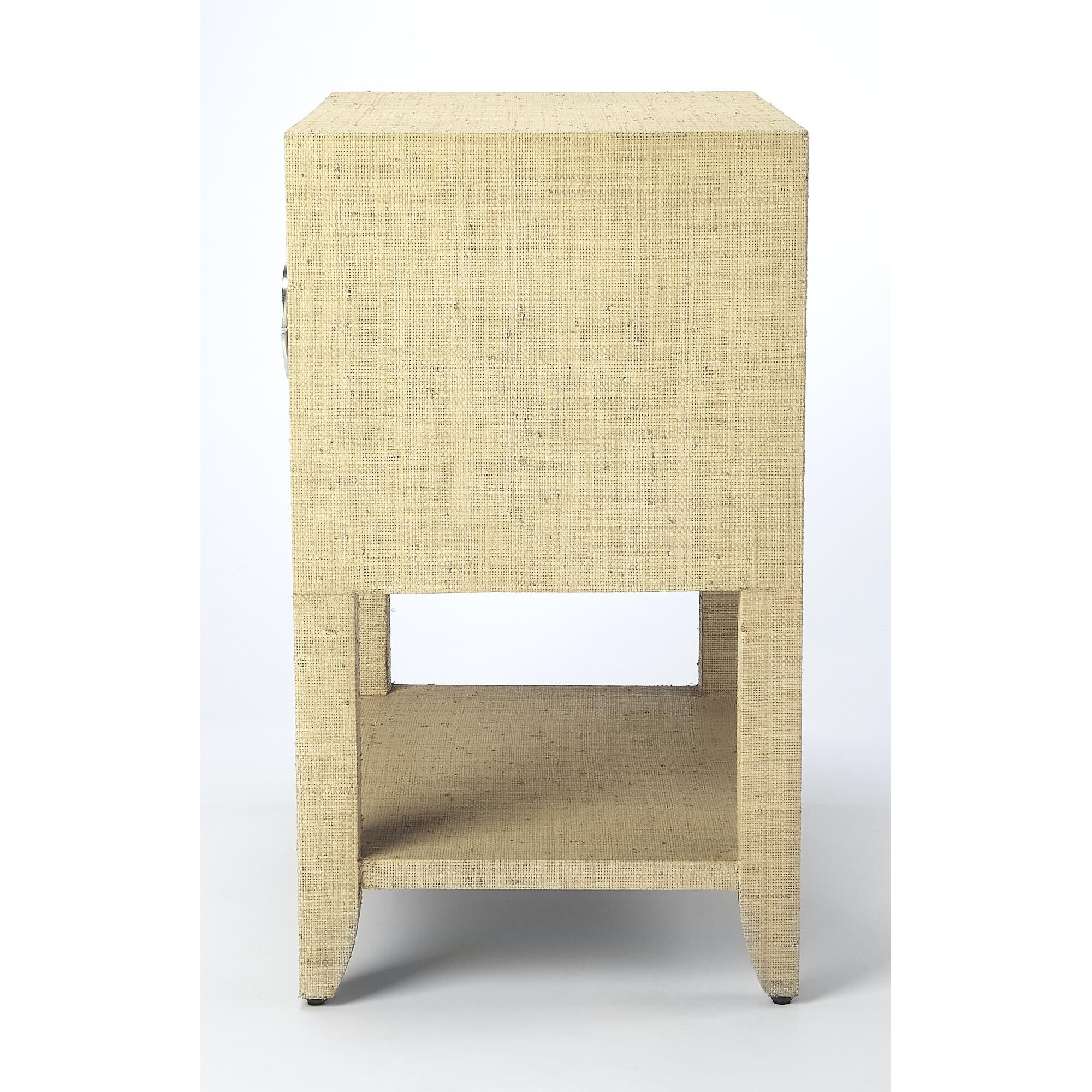 Shown in Cream Raffia finish