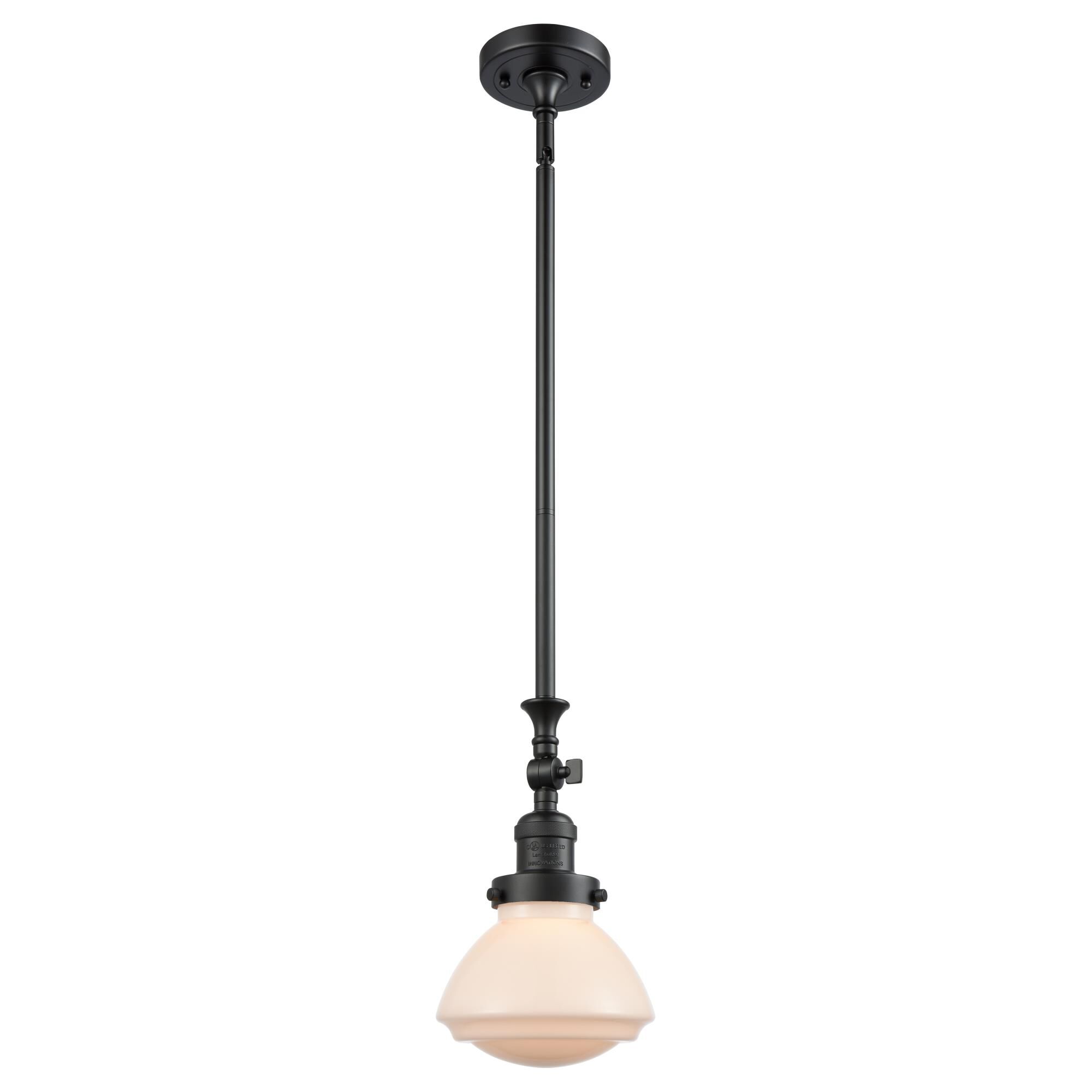 Shown in Matte Black finish and Bell glass and Glass shade