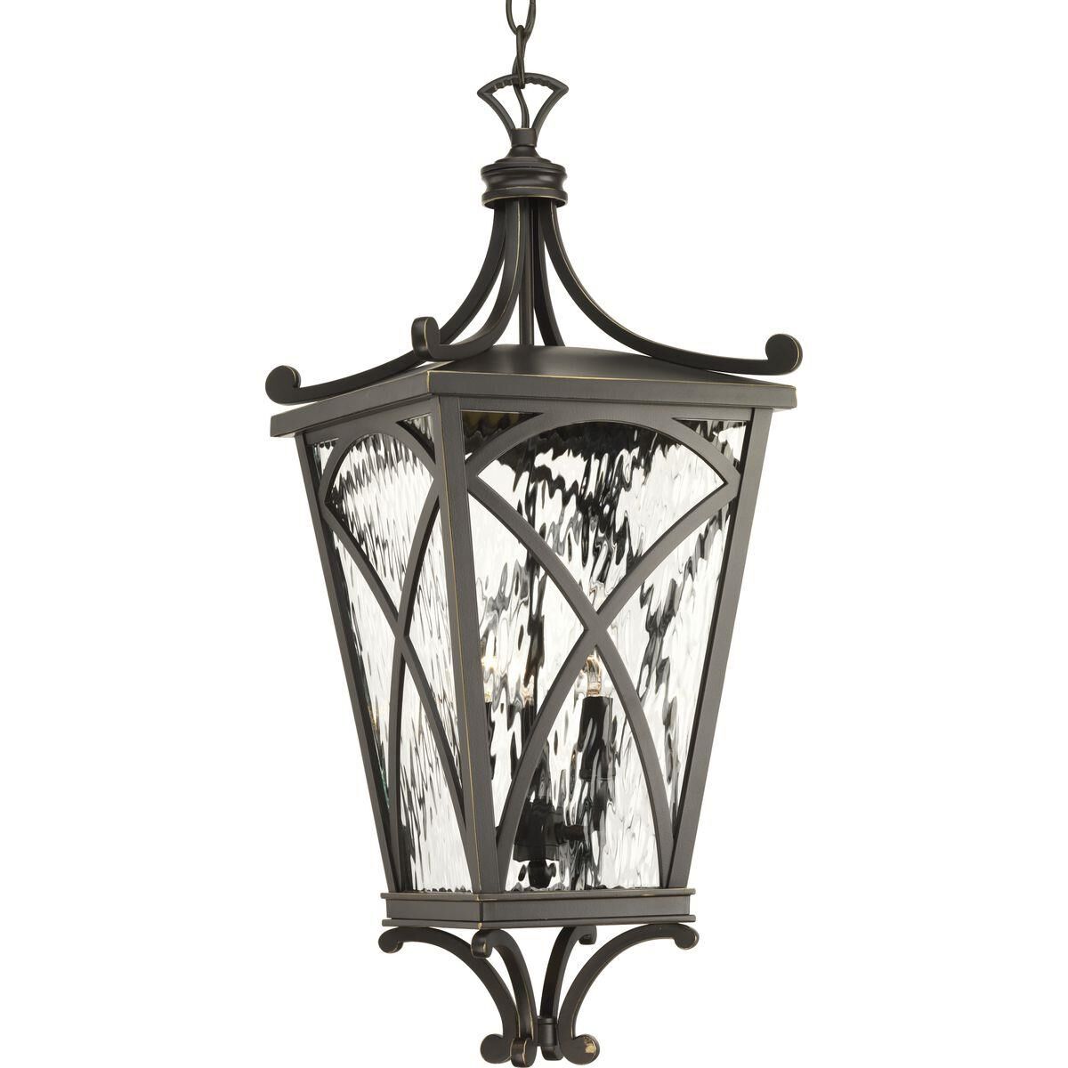 Cadence 24 Inch Tall 3 Light Outdoor Hanging Lantern by Progress Lighting