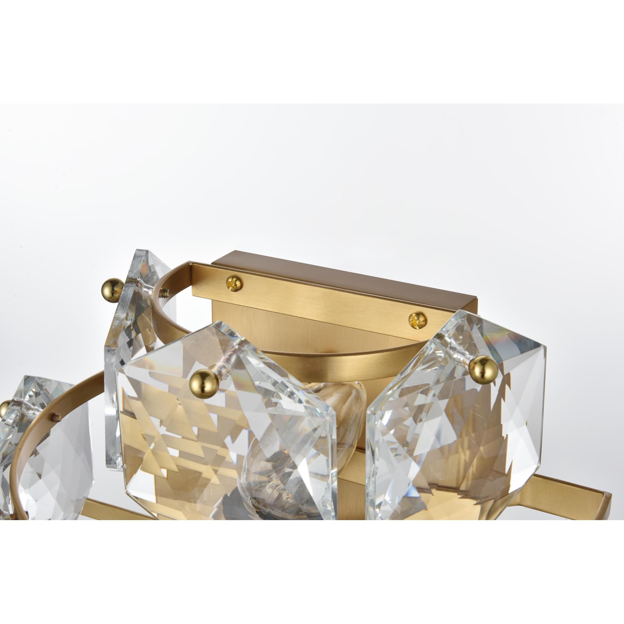 Shown in Satin Gold  finish and Rc crystal and Clear glass