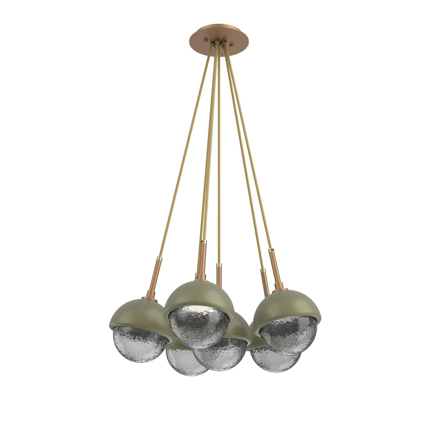 Levi Wilson Cabochon 19 Inch Multi Pendant Light by Hammerton Studio