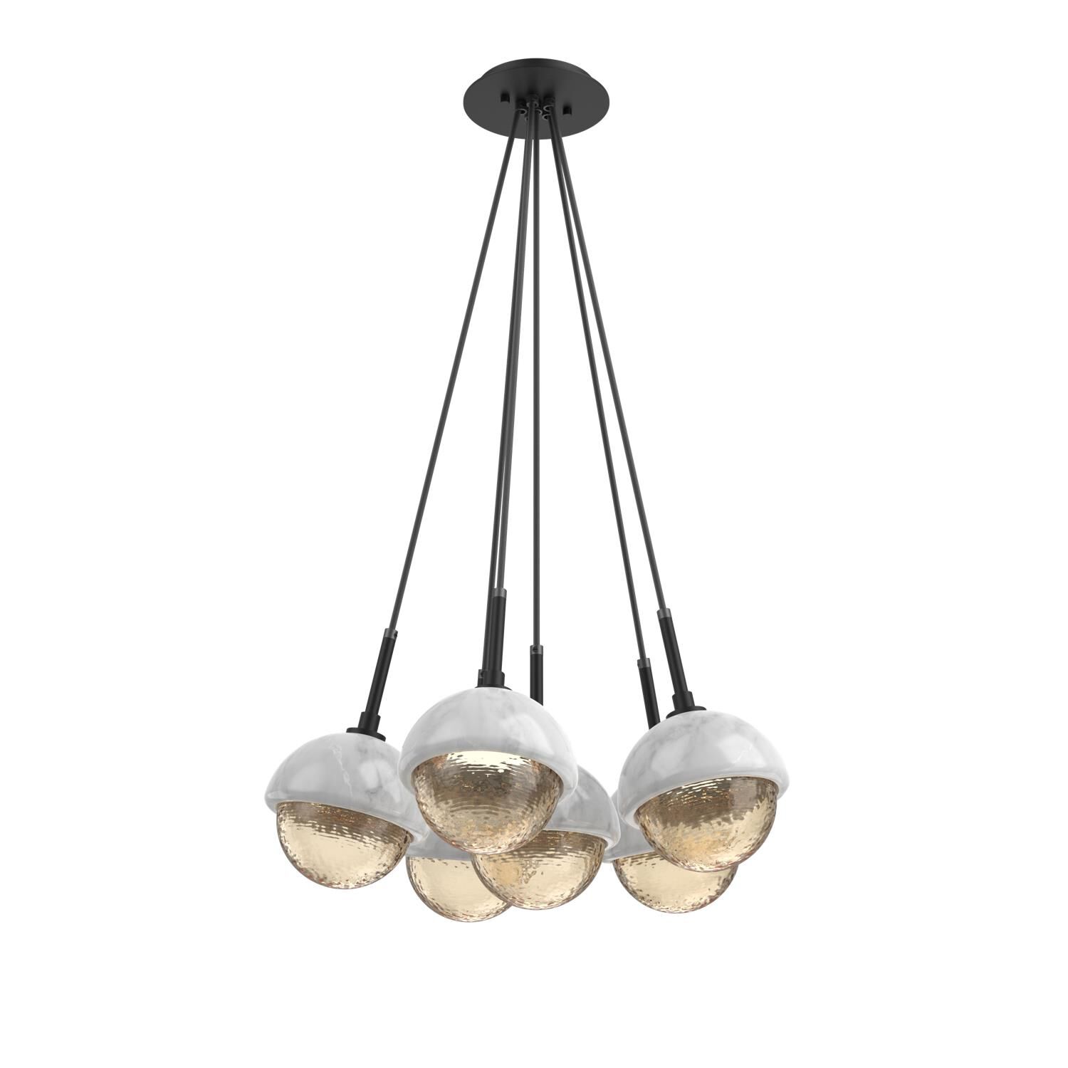 Levi Wilson Cabochon 19 Inch Multi Pendant Light by Hammerton Studio