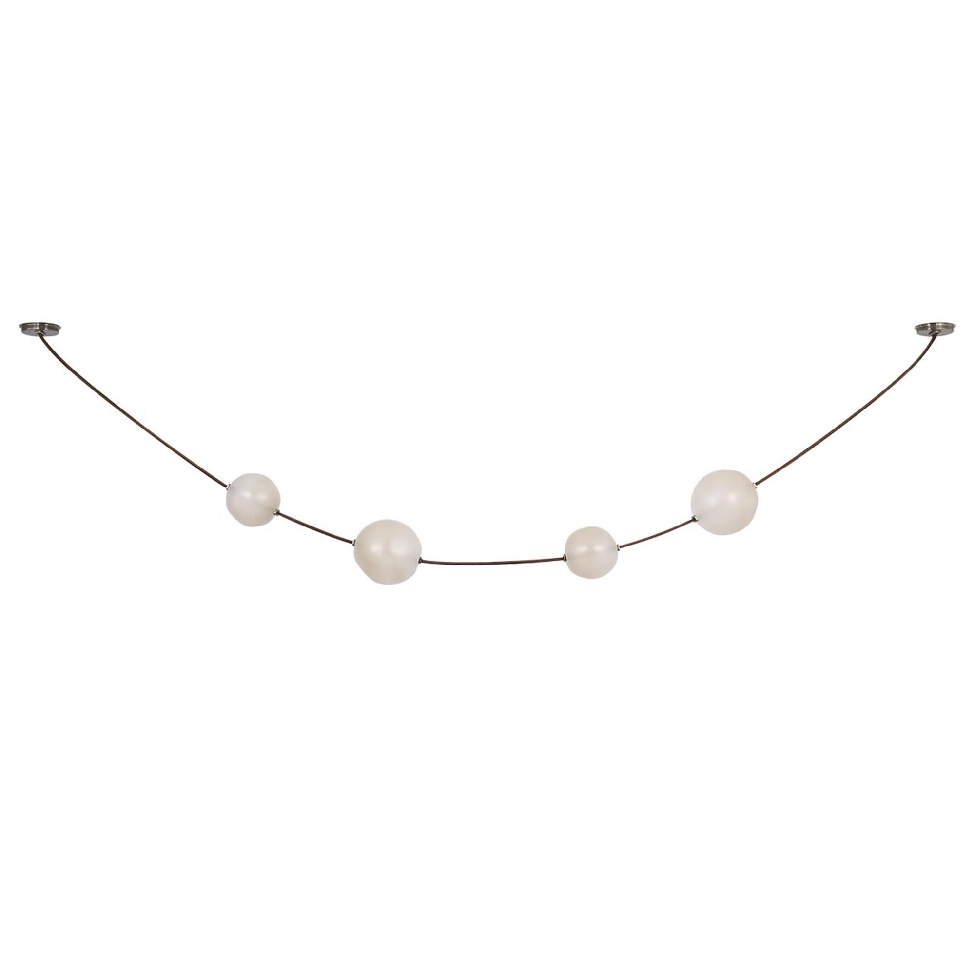 Shown in Russet Suede And Mottled Pewter finish and Fizzy Nude glass