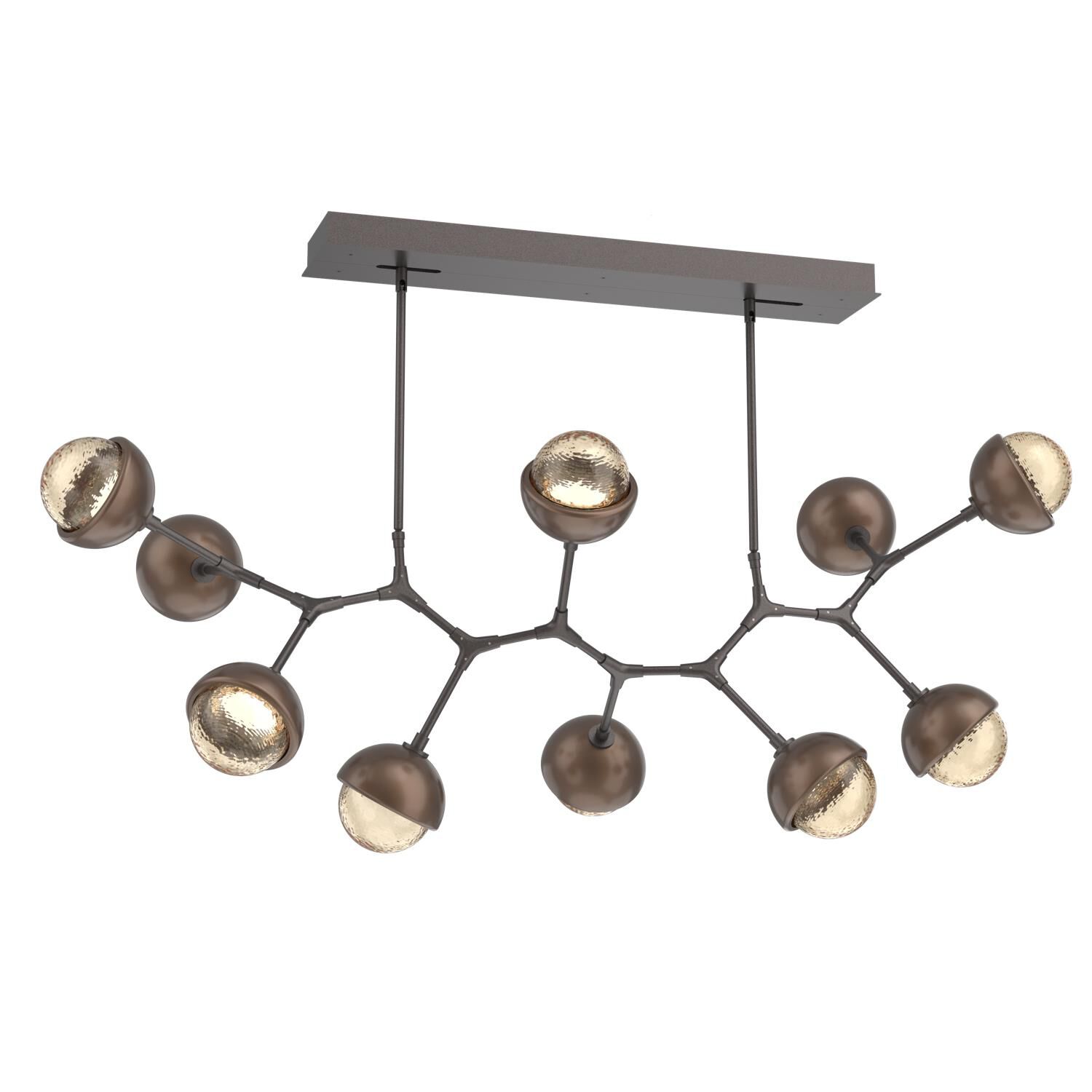 Shown in Graphite finish and Amber glass and Burnished Bronze accent
