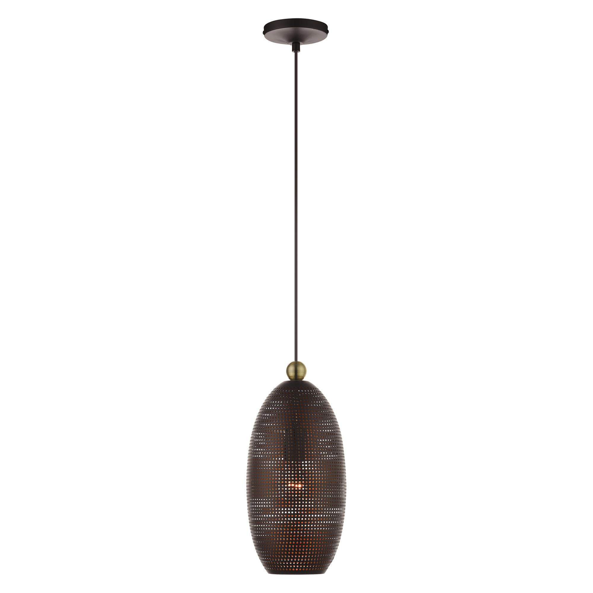 Shown in Bronze With Antique Brass Accents finish and Bronze Ornamental Metal Shade With Gold Finish Inside glass and Bronze Ornamental Metal  With Gold Finish Inside shade
