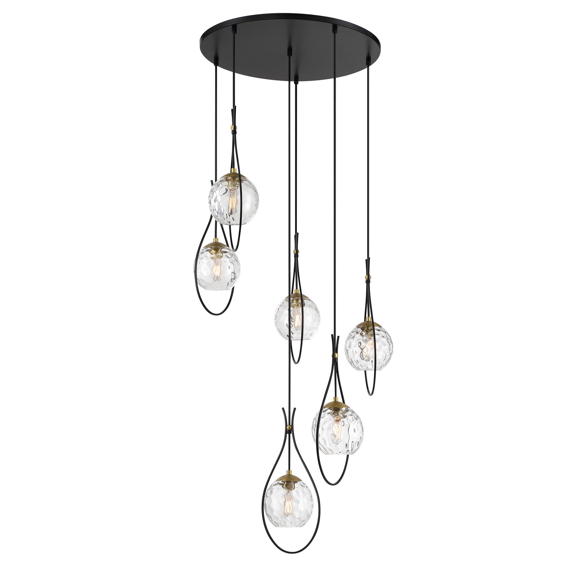 Shown in Coal and Soft Brass finish and Clear Water glass