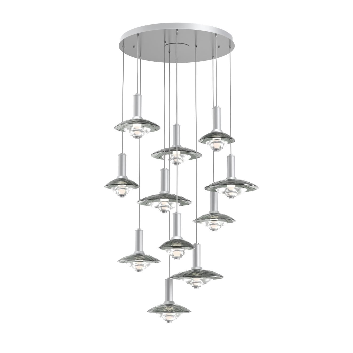 Shown in Classic Silver finish and Smoke Granite glass