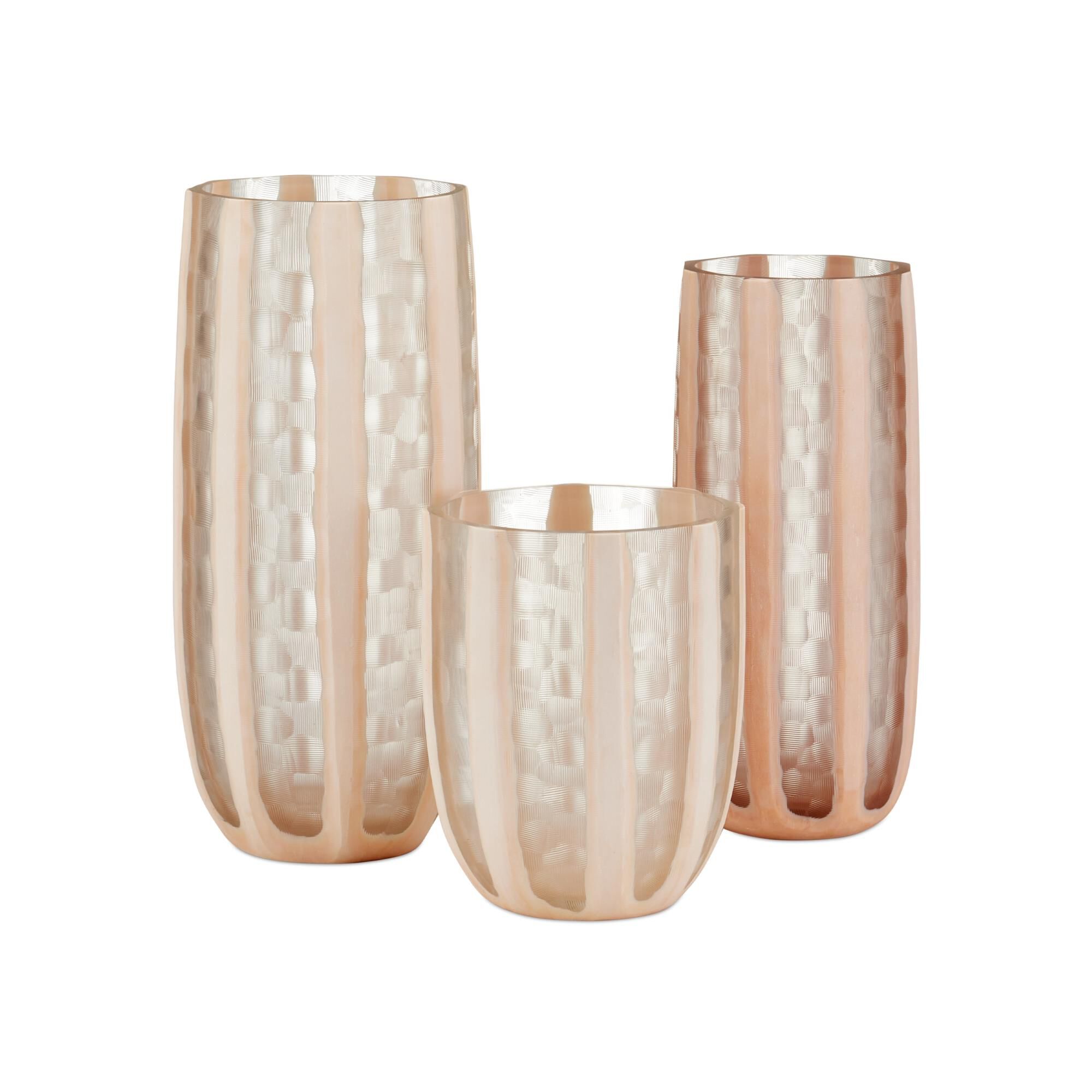 Merletto Set of 3 Vase-Urn by Currey and Company