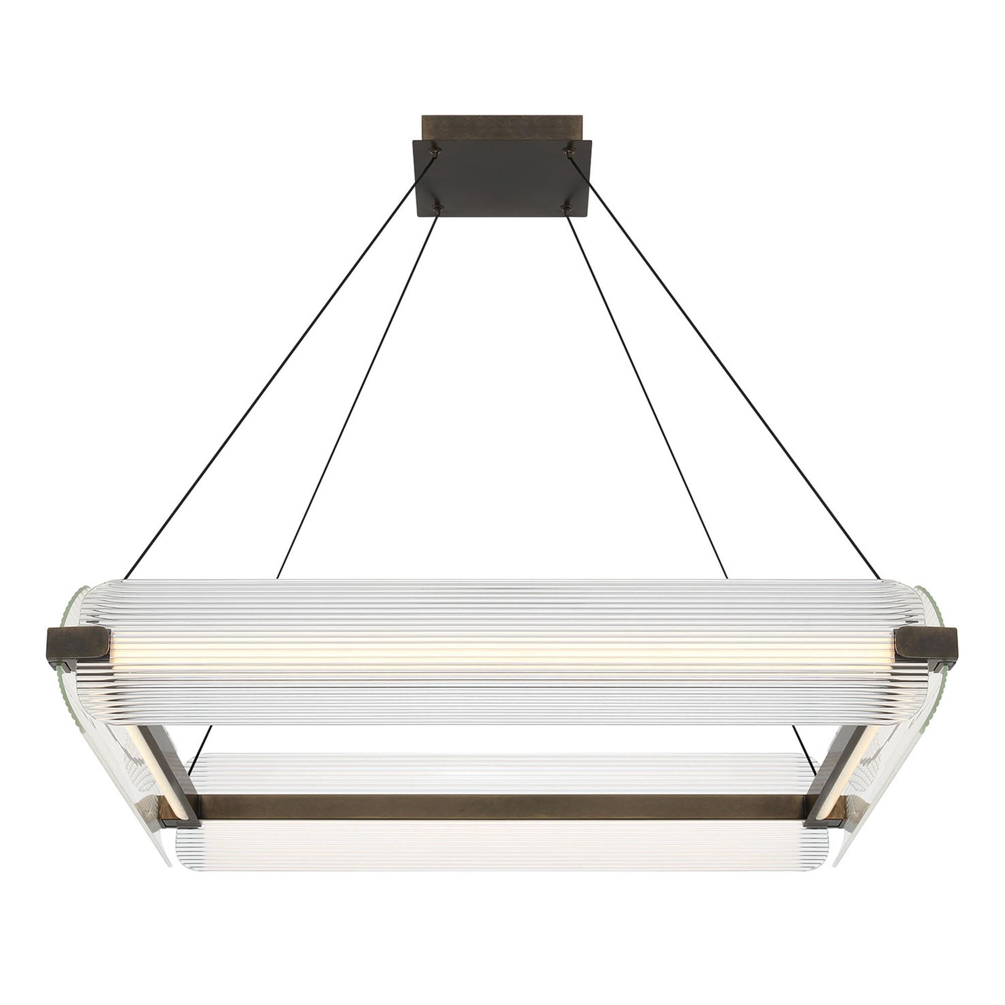 Shown in Weathered Brass finish and Clear glass