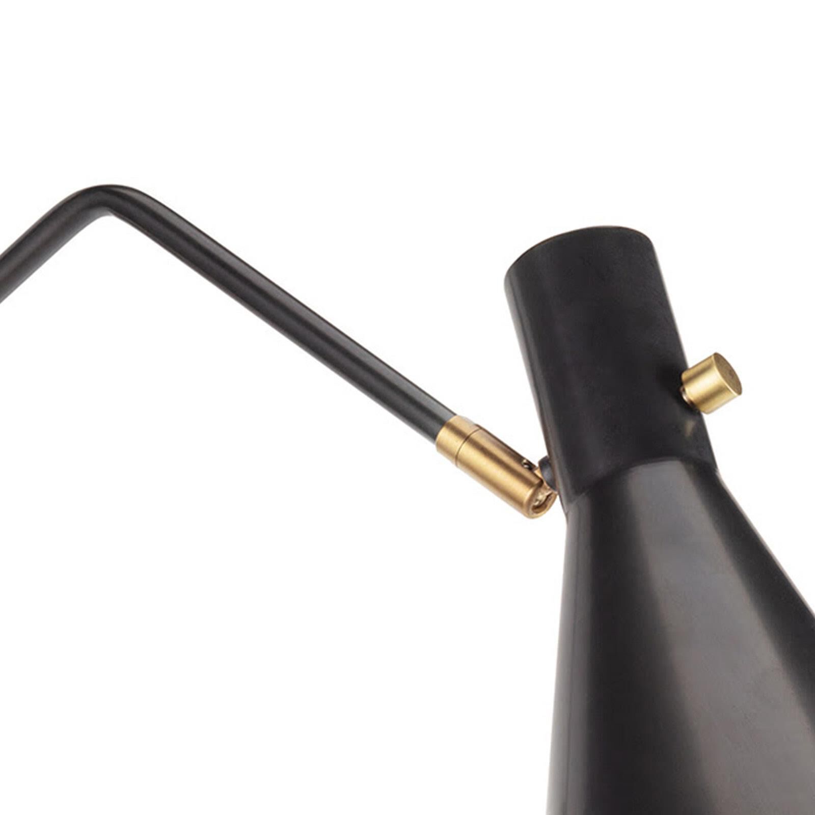 Shown in Blackened Brass finish and - None - shade