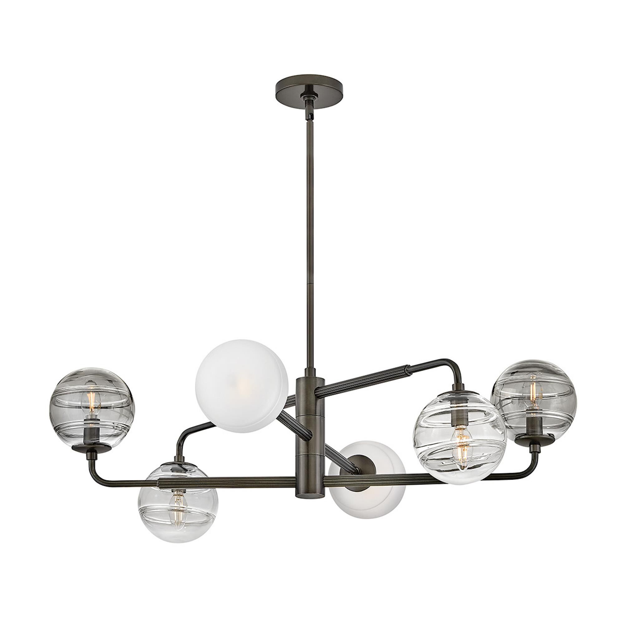 Shown in Black Oxide finish and Multi-Colored Swirl glass