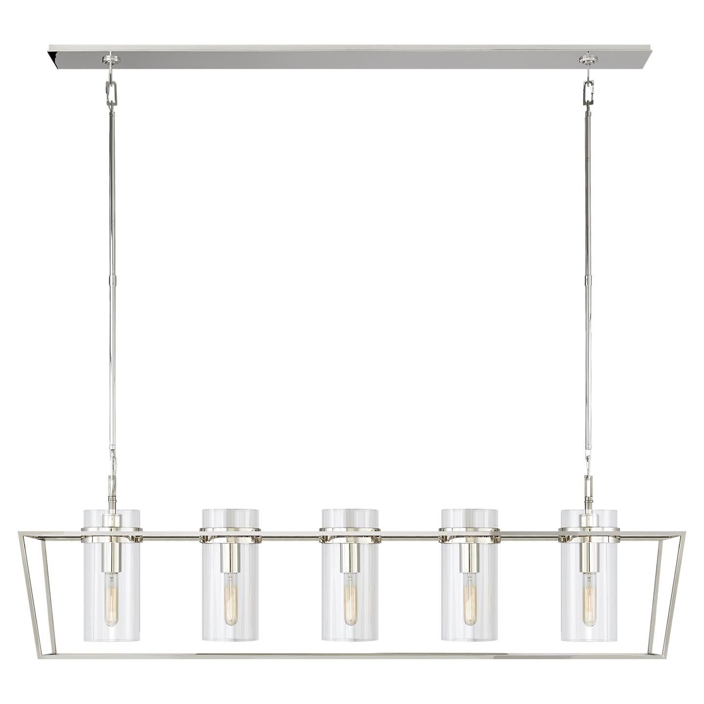 Shown in Polished Nickel finish and Clear glass