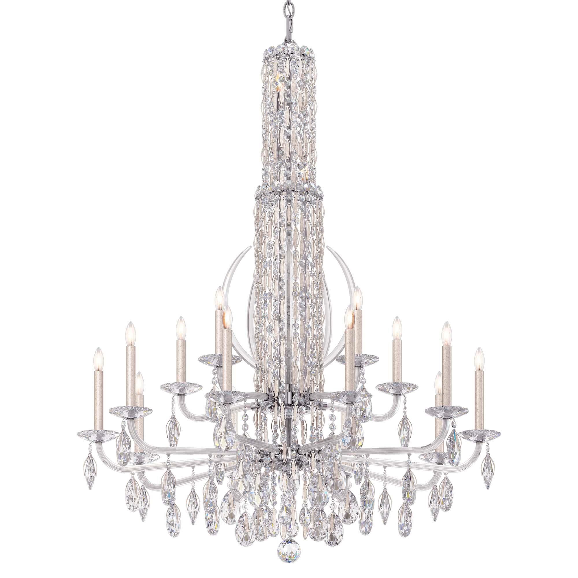 Shown in Antique Silver finish and Clear Radiance crystal