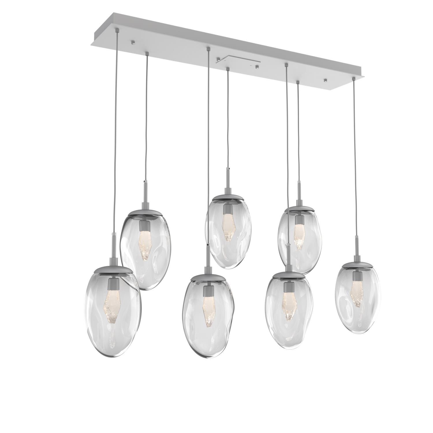 Shown in Classic Silver finish and Geo Inner And Clear Outer glass