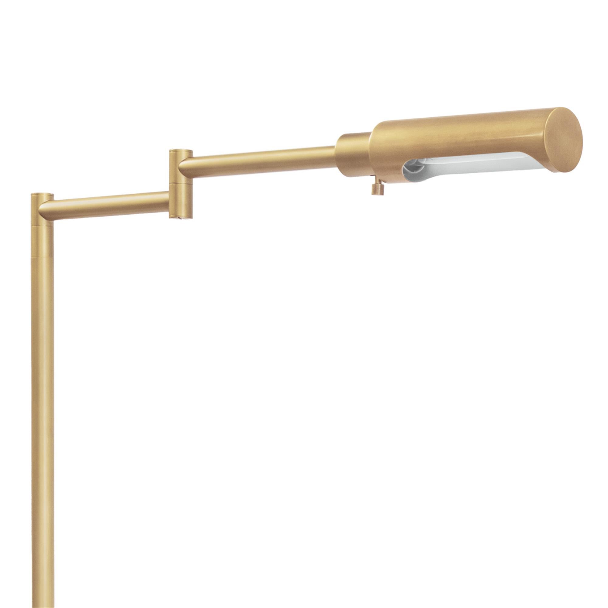 Shown in Natural Brass finish and - None - shade