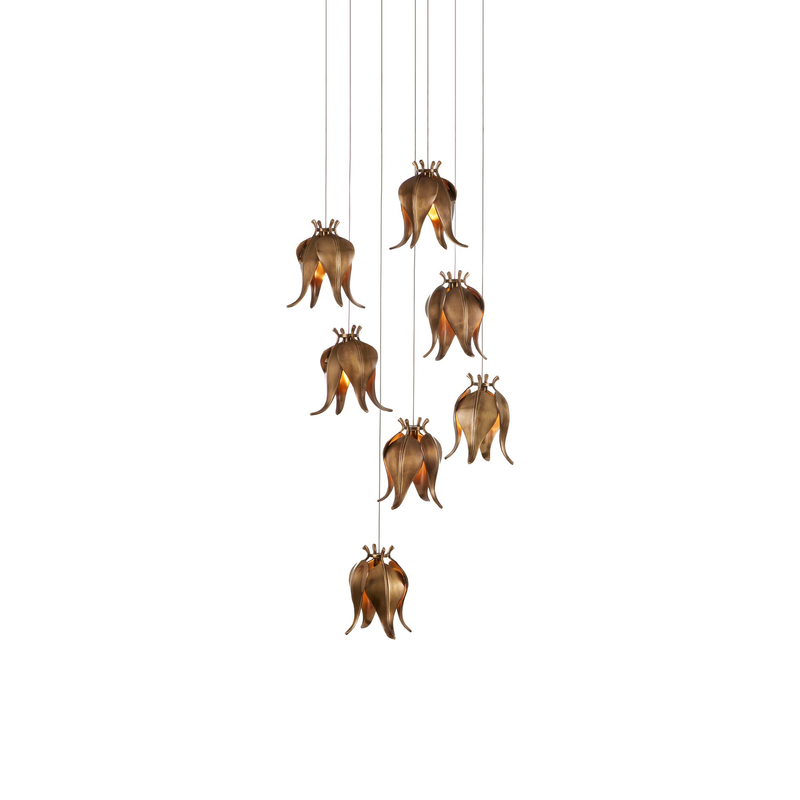Iota 18 Inch 7 Light Multi Light Pendant by Currey & Company