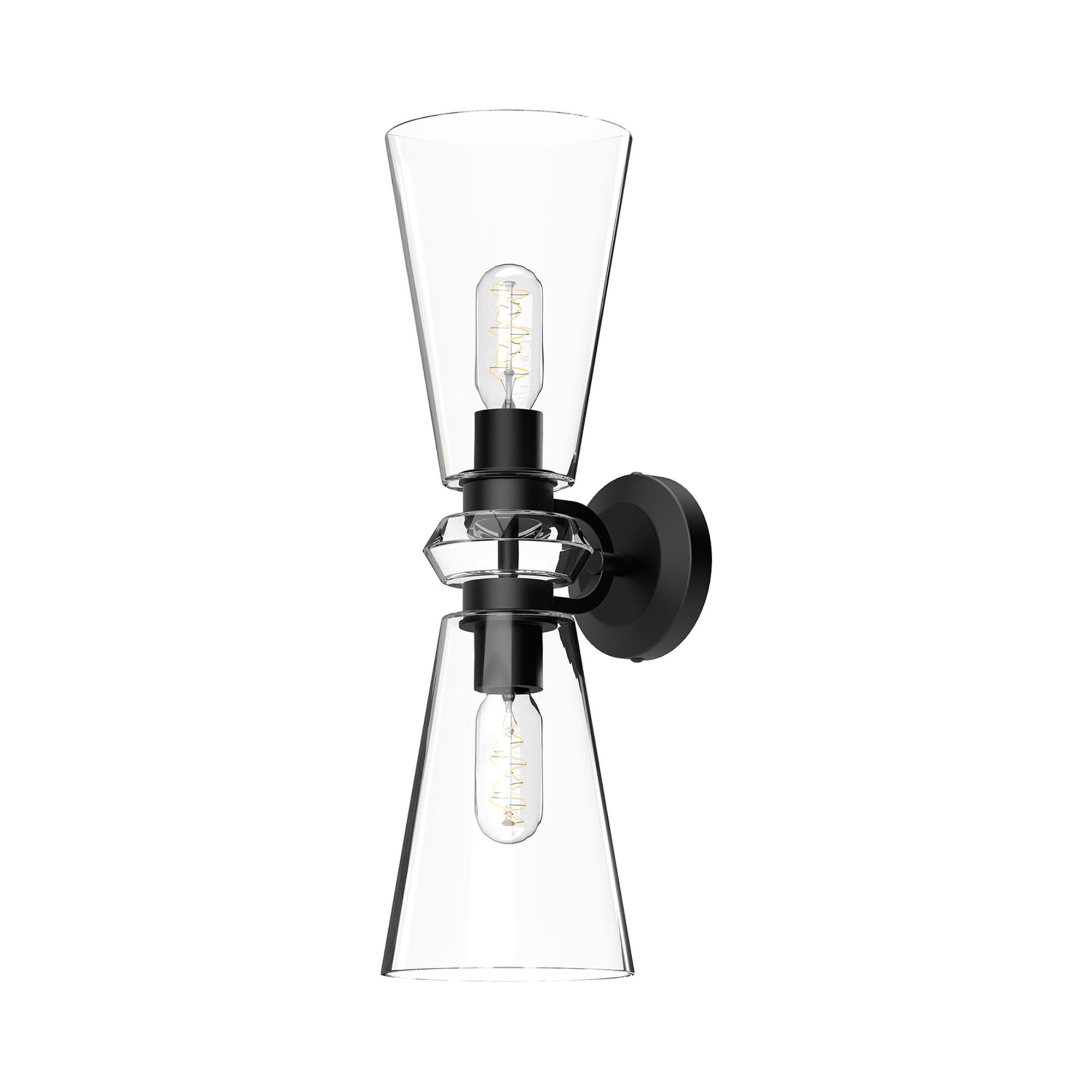 Shown in Matte Black finish and Clear glass