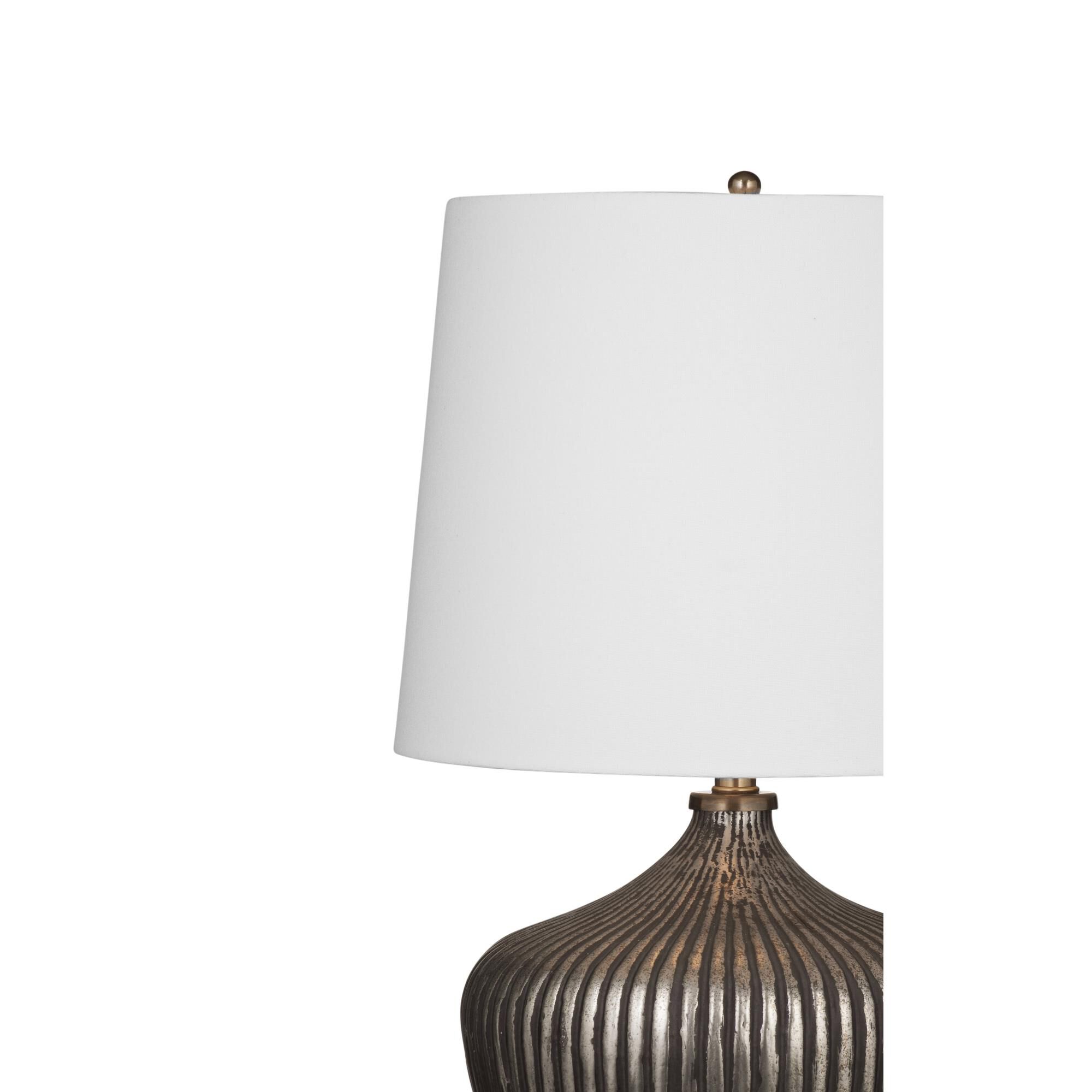 Shown in Antique Silver finish and White shade