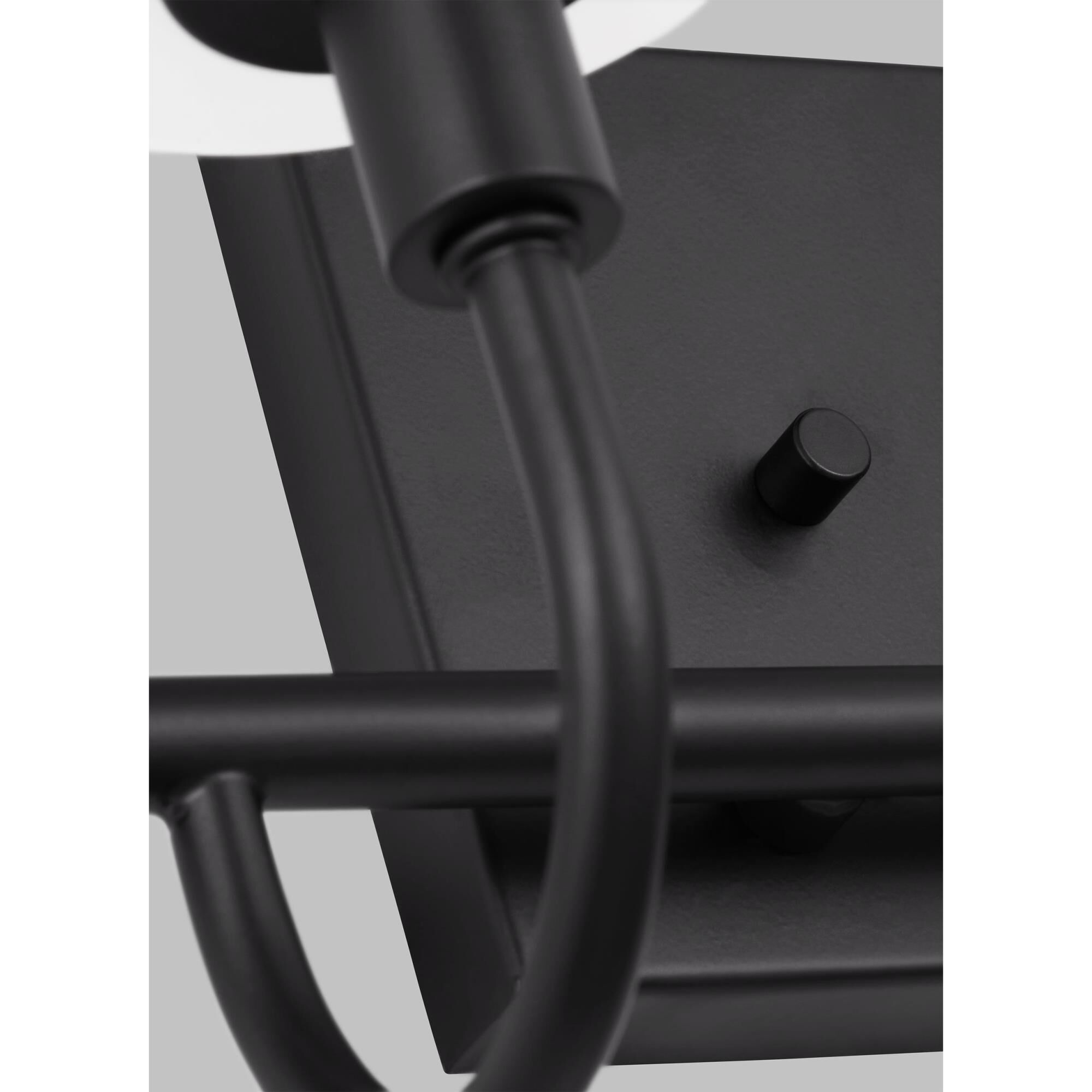 Shown in Midnight Black finish and Etched / White Inside glass and Etched / White Inside Glass s shade