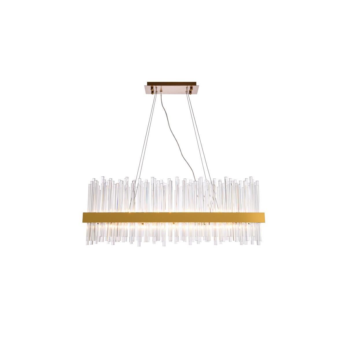 Dallas 36 Inch 20 Light Linear Suspension Light by Elegant Lighting