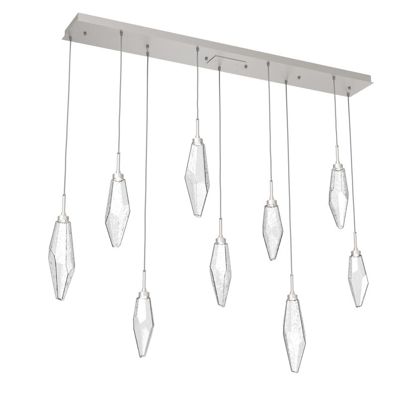 Rock Crystal Linear Suspension Light by Hammerton Studio