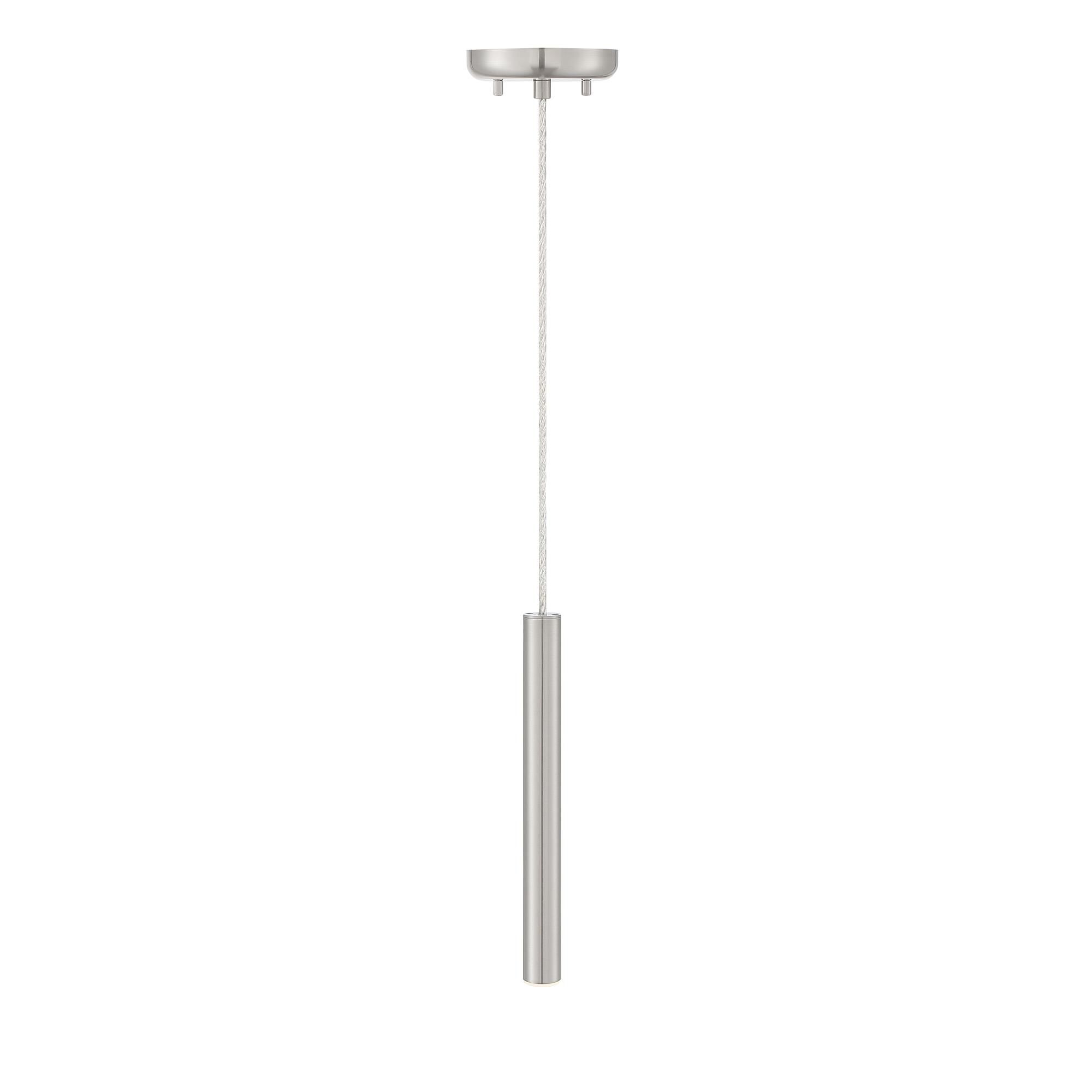 Shown in Brushed Nickel finish and Steel glass and Steel shade