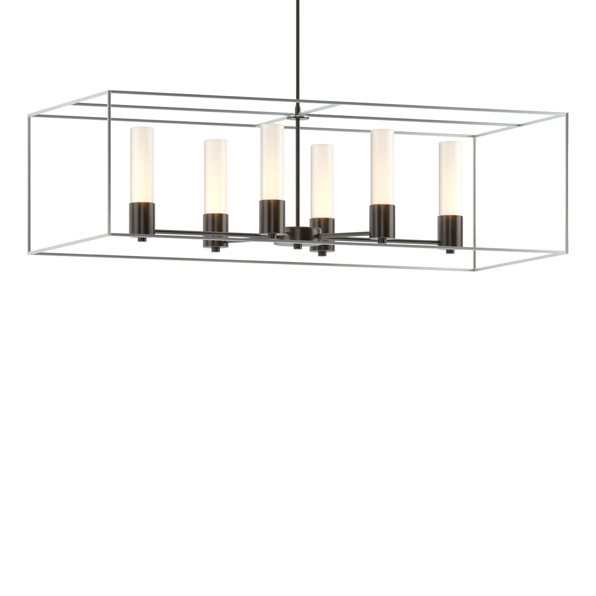 Shown in Oil Rubbed Bronze finish and Opal glass and Vintage Platinum accent