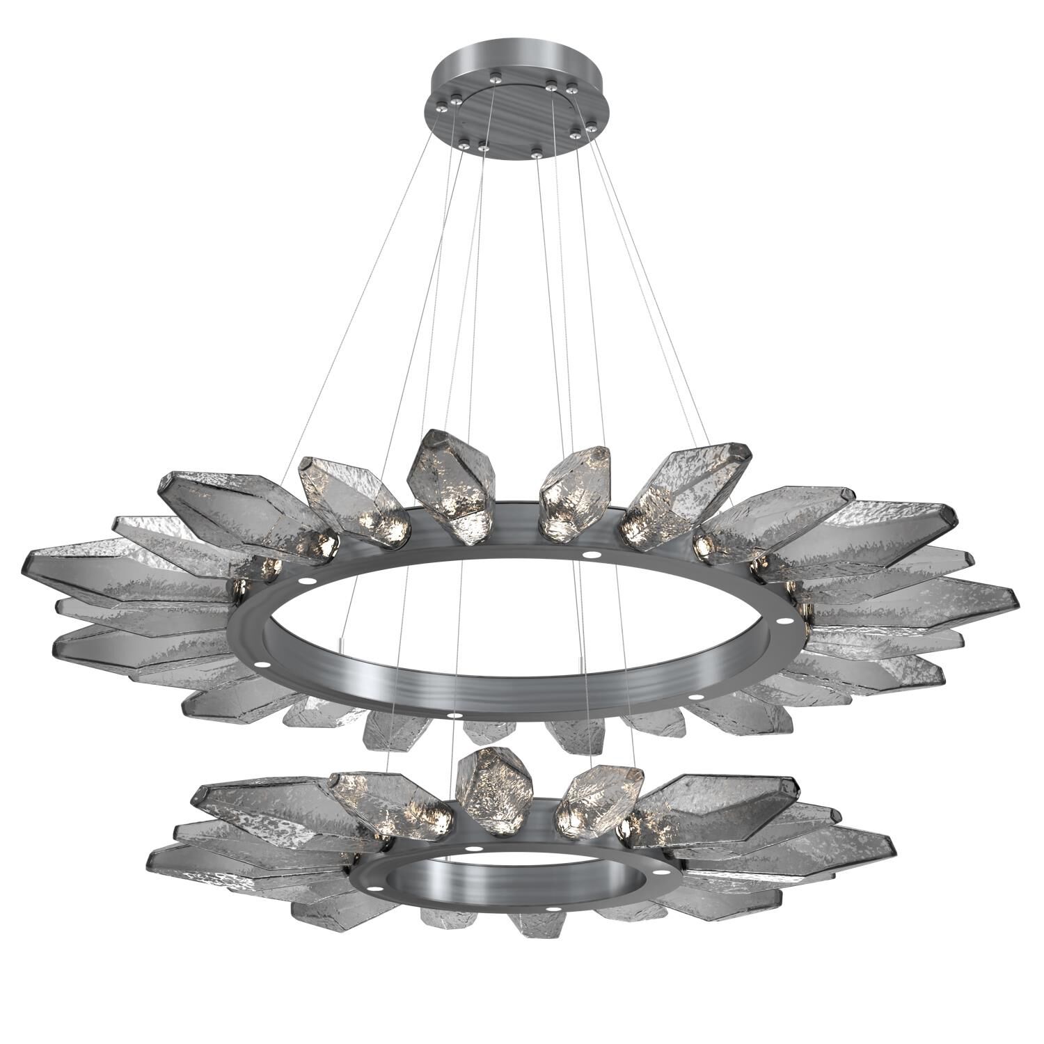 Rock Crystal 56 Inch 50 Light LED Chandelier by Hammerton Studio